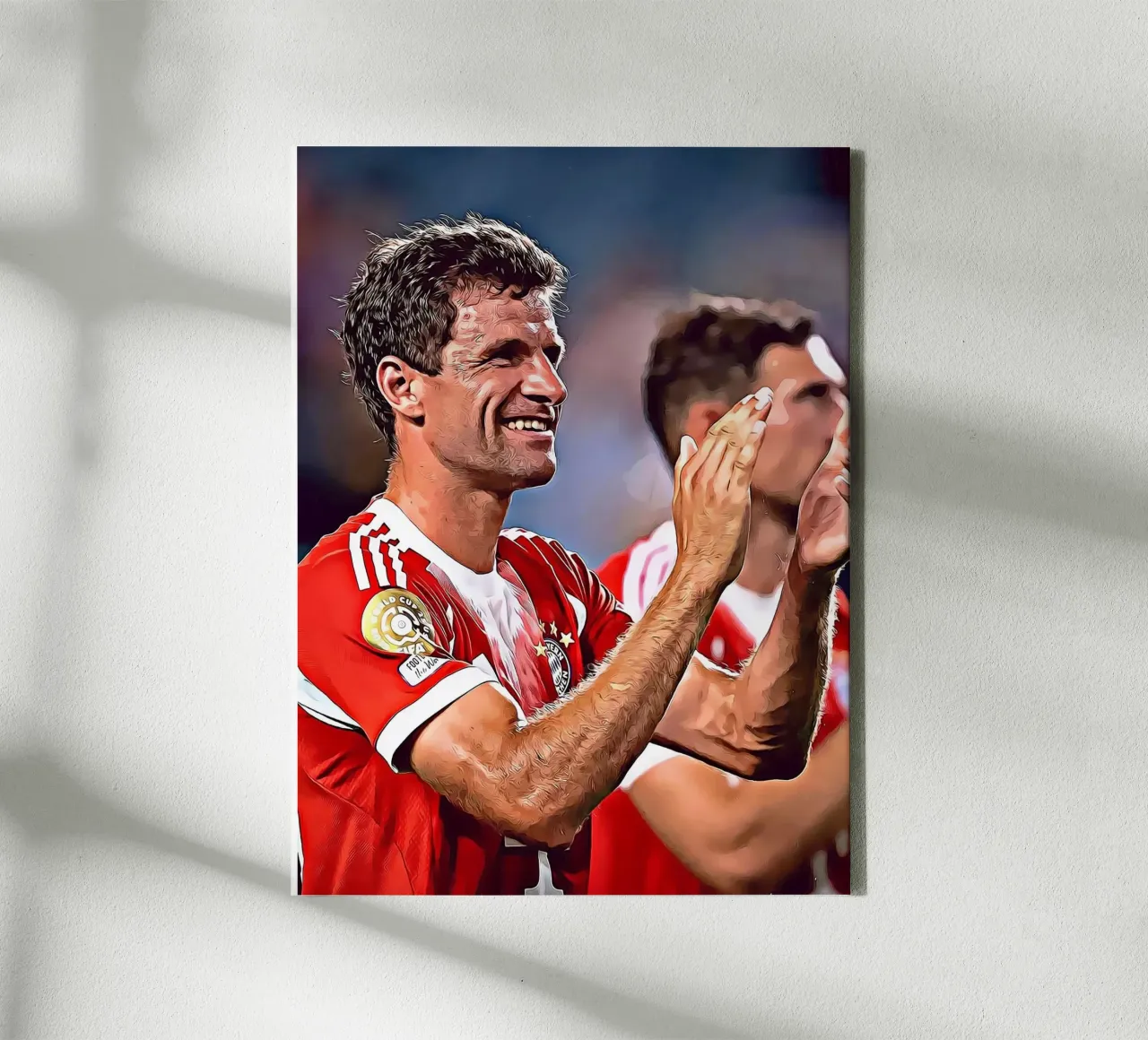 Thomas Müller Applaus Digitale Kunst Poster canvas met Baklijst van ArdanART