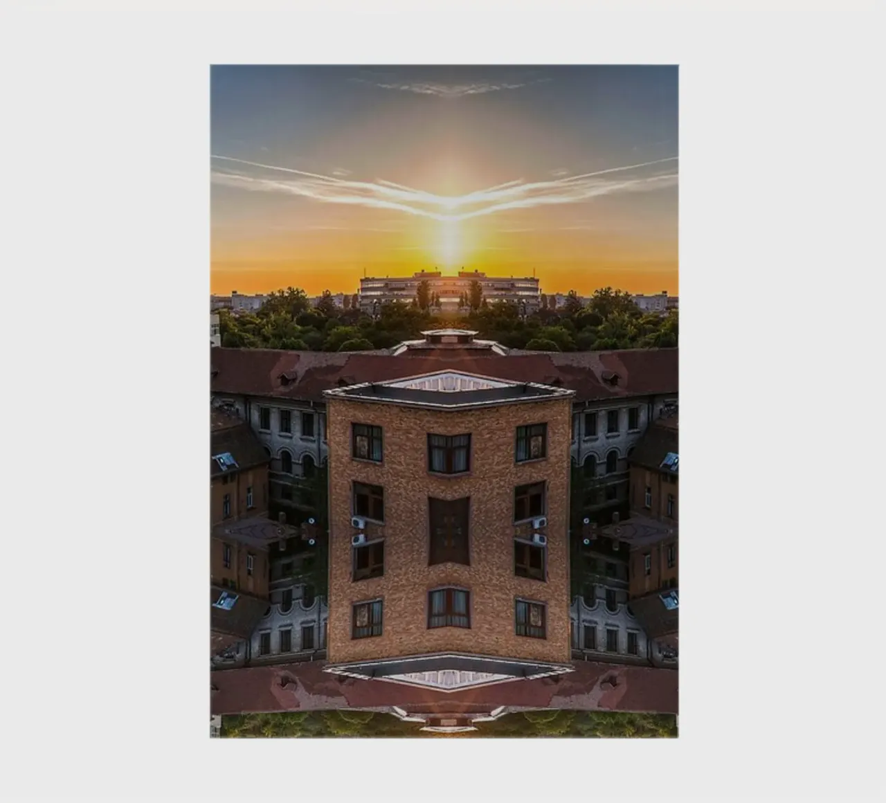 Sunset Urban Geometry – Fine Art Print notebook by jay