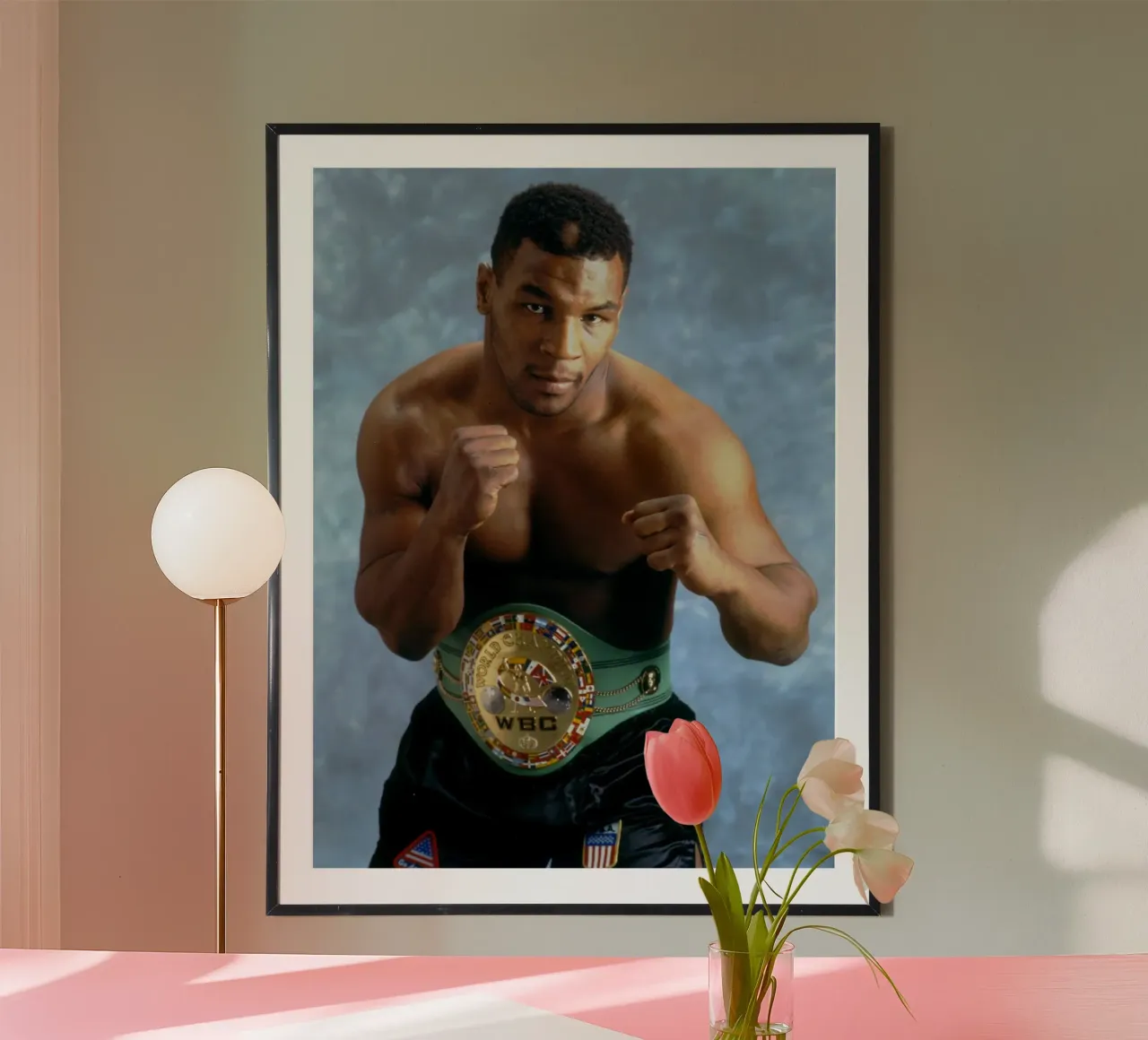Il vincitore della boxe Mike Tyson poster con telaio in alluminio da youlisvirgo