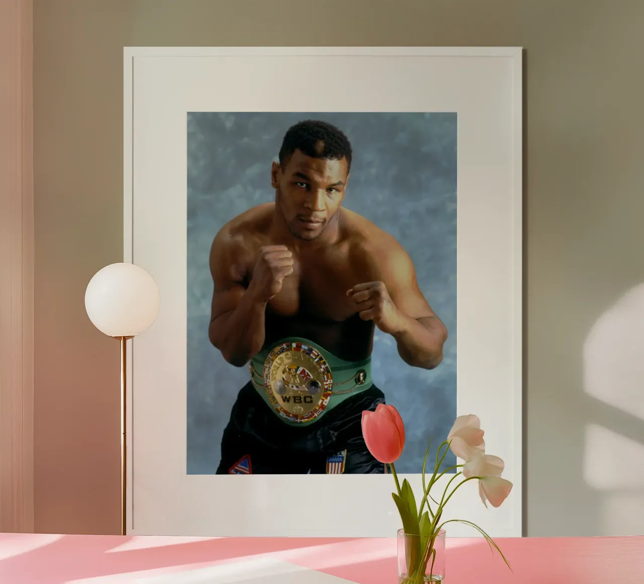 Il vincitore della boxe Mike Tyson poster con telaio in alluminio da youlisvirgo