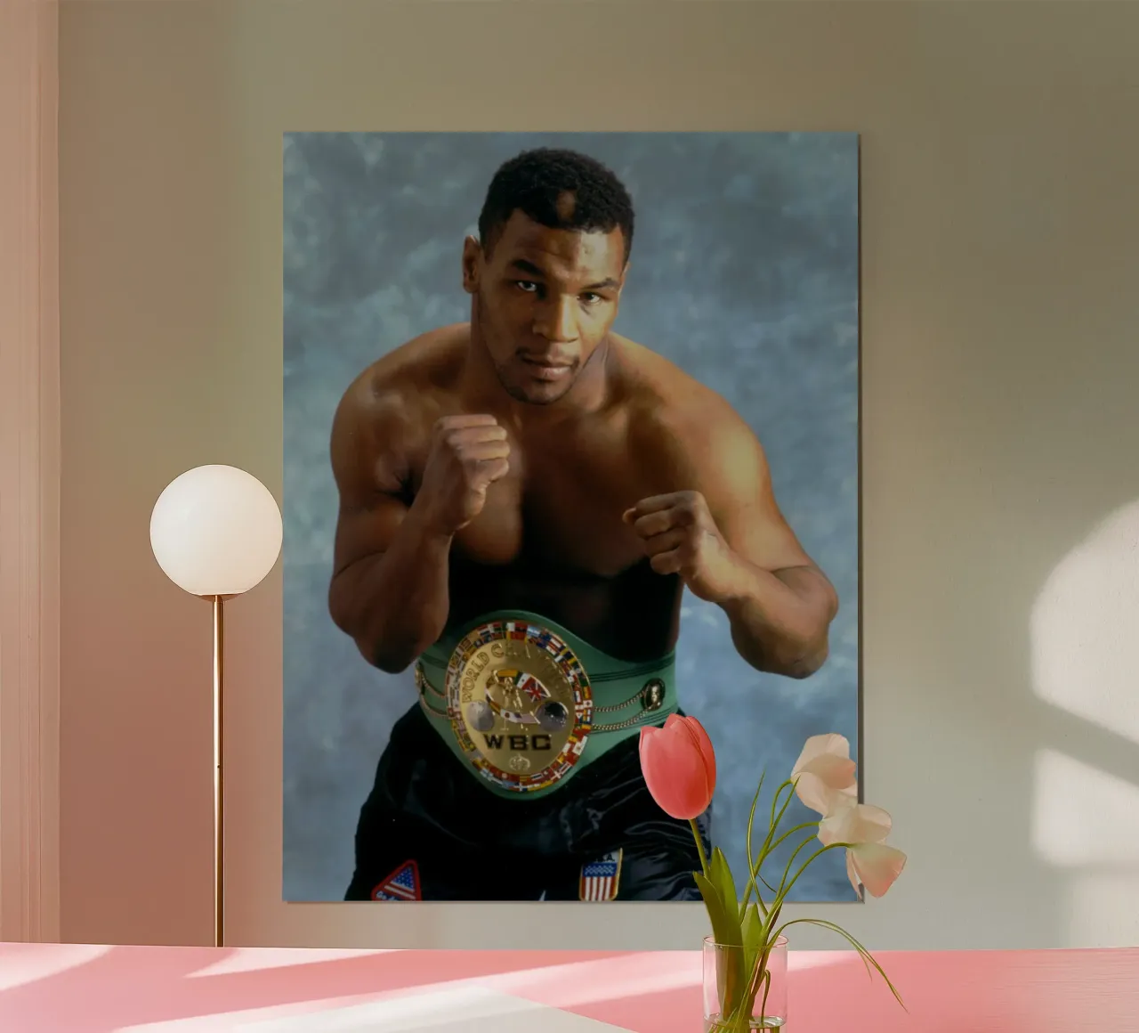 Il vincitore della boxe Mike Tyson poster con telaio in alluminio da youlisvirgo
