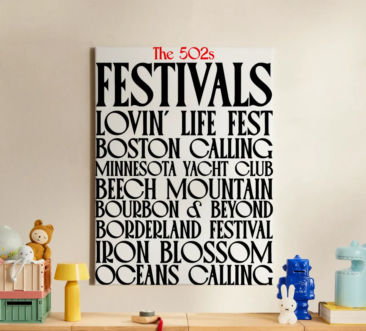 De 502s Festivals Klassiek T-Shirt canvas met Baklijst van abelazikicks.ve