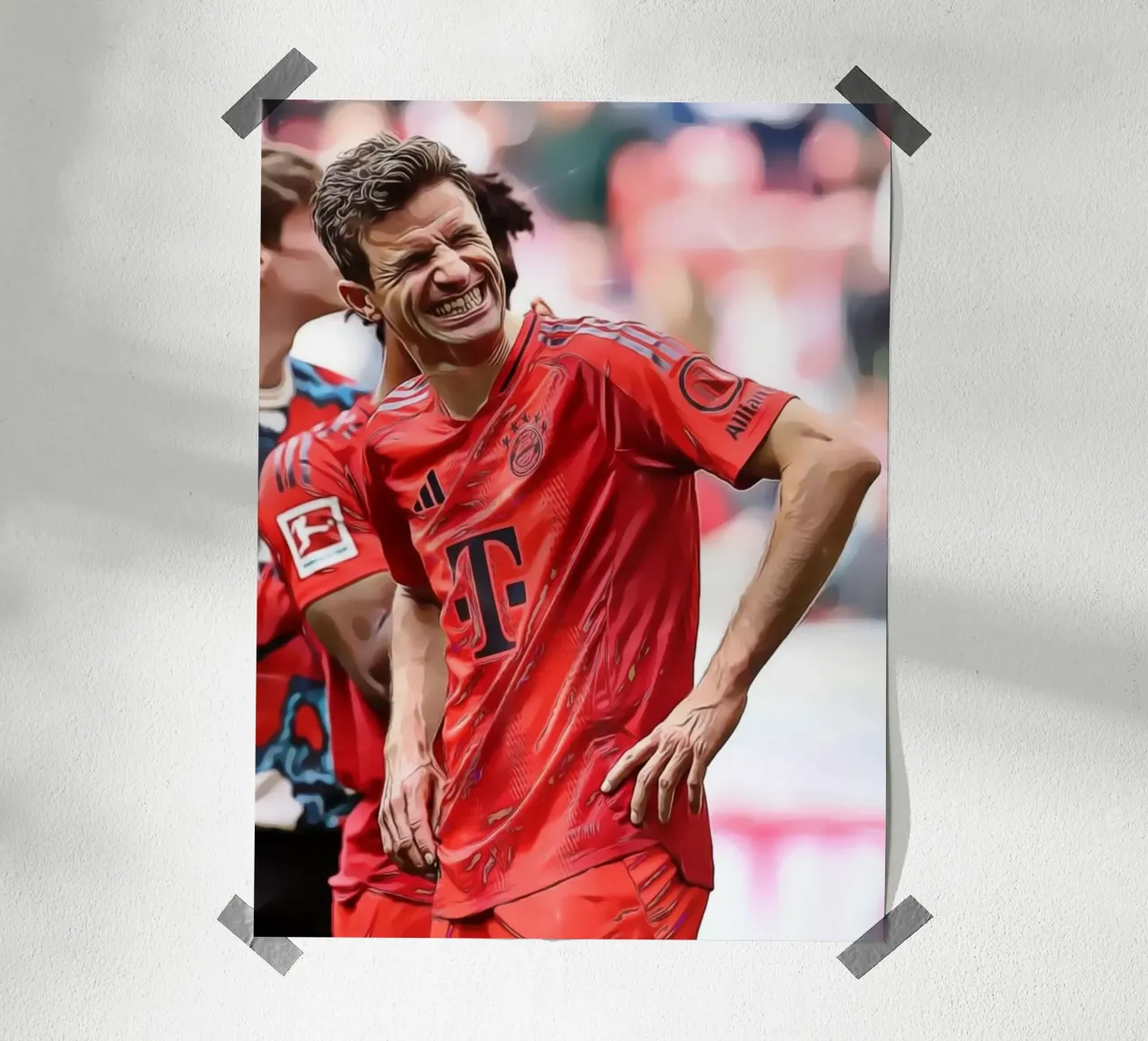 Thomas Müller Smile Poster d'arte digitale poster da ArdanART