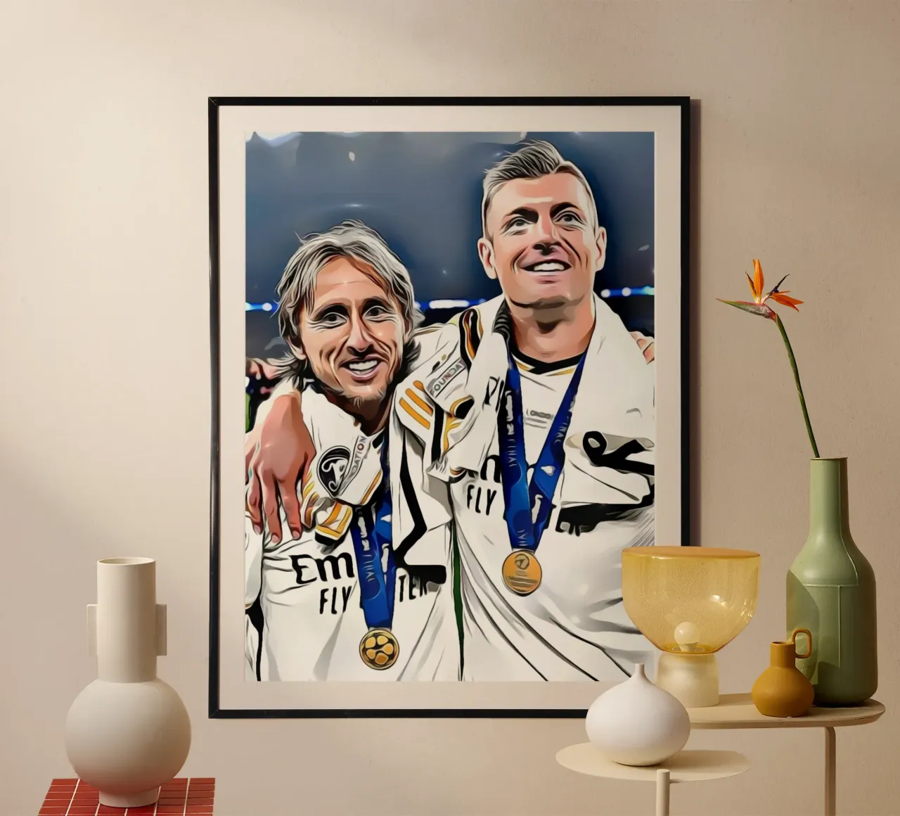Luca Modric e Toni Croos poster con telaio in plastica da dark eagle