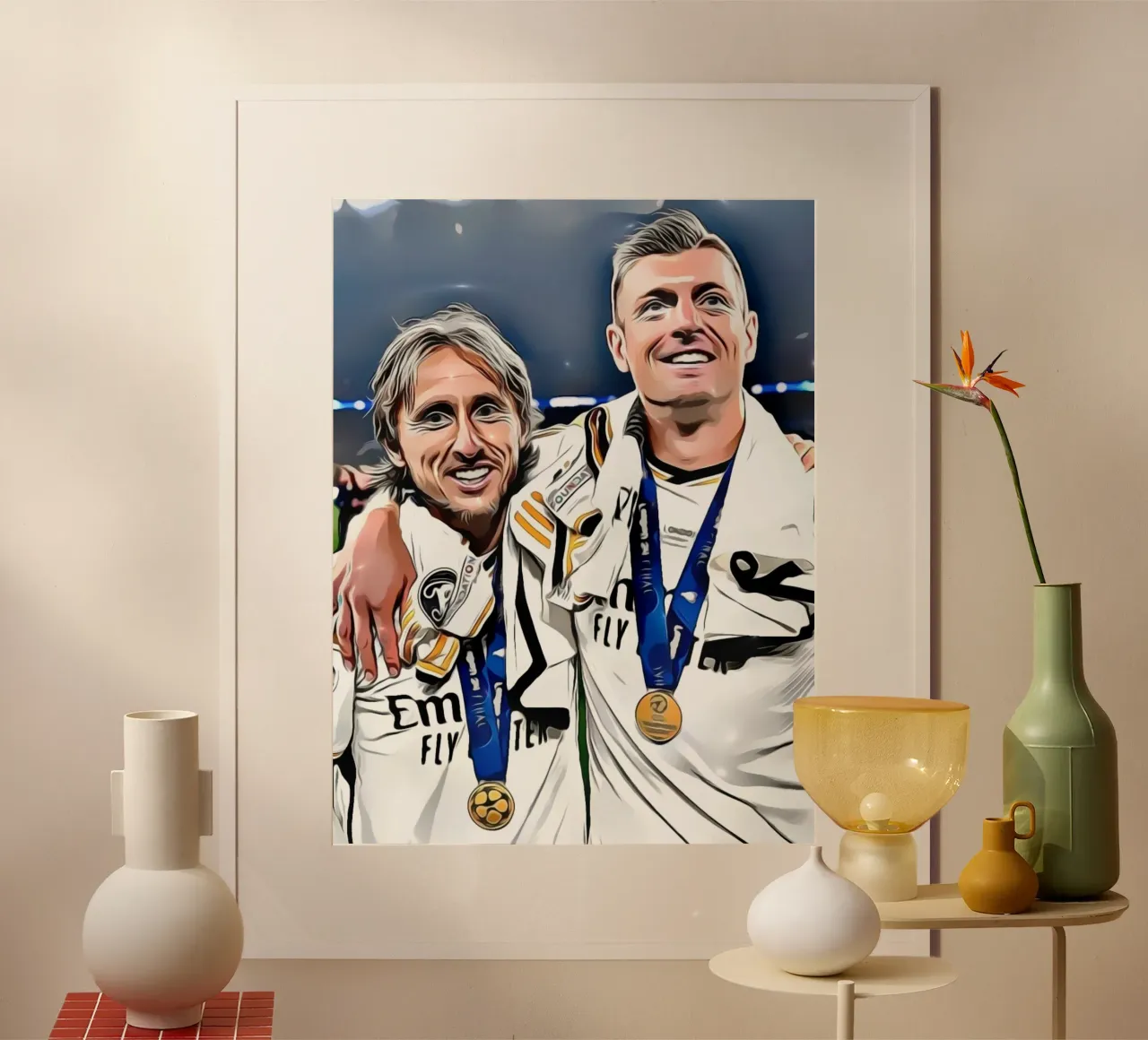 Luca Modric e Toni Croos poster con telaio in plastica da dark eagle