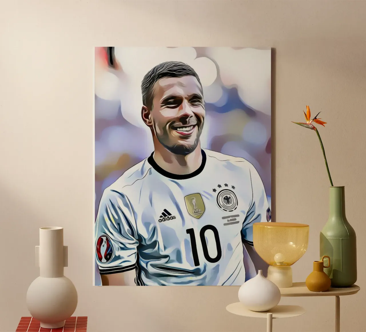 Lukas Podolski tela con Cornice a cassetta da dark eagle