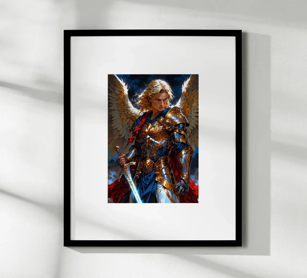 Arcangelo alato con spada poster da Fleur de Lys