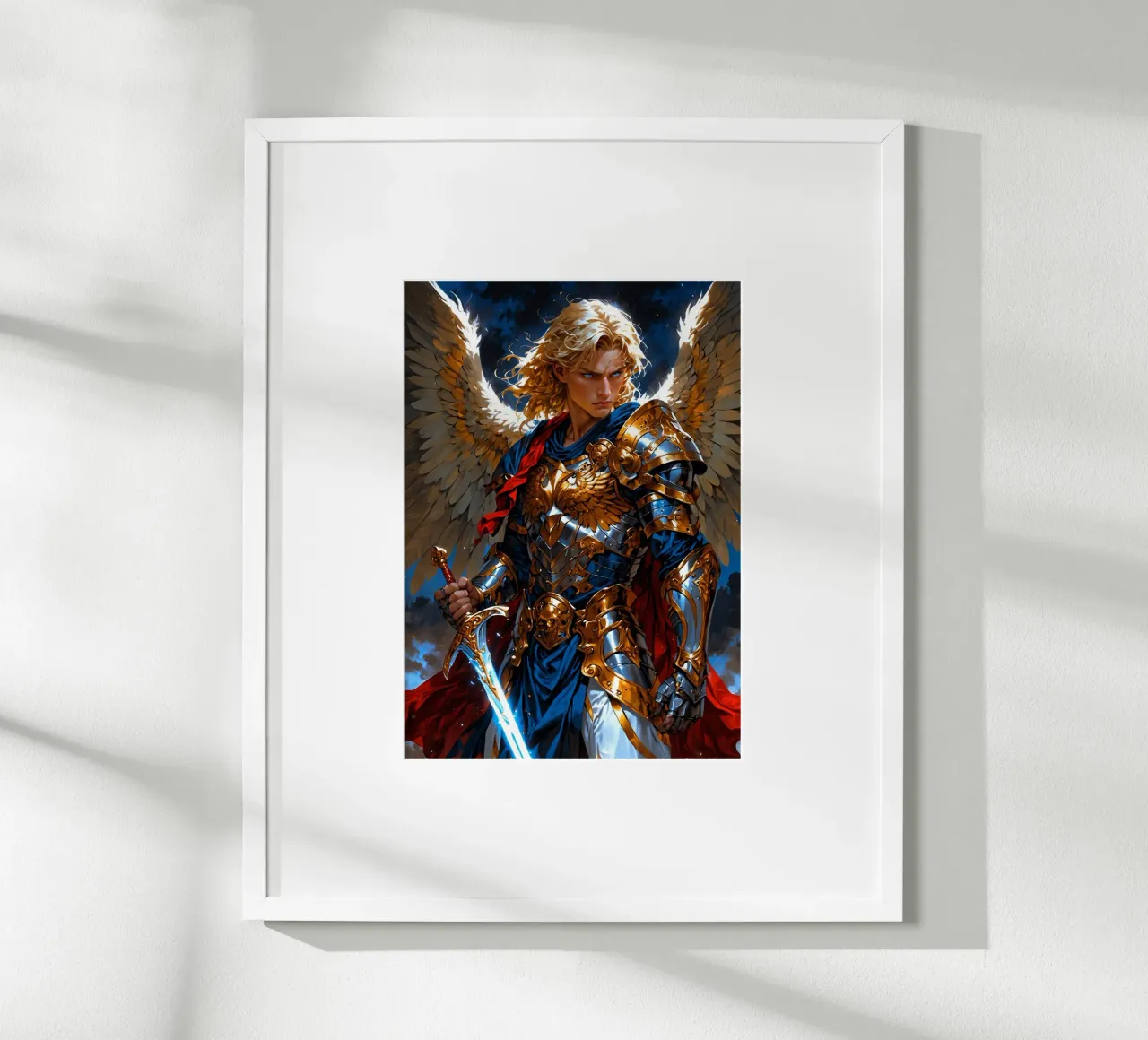 Arcangelo alato con spada poster da Fleur de Lys