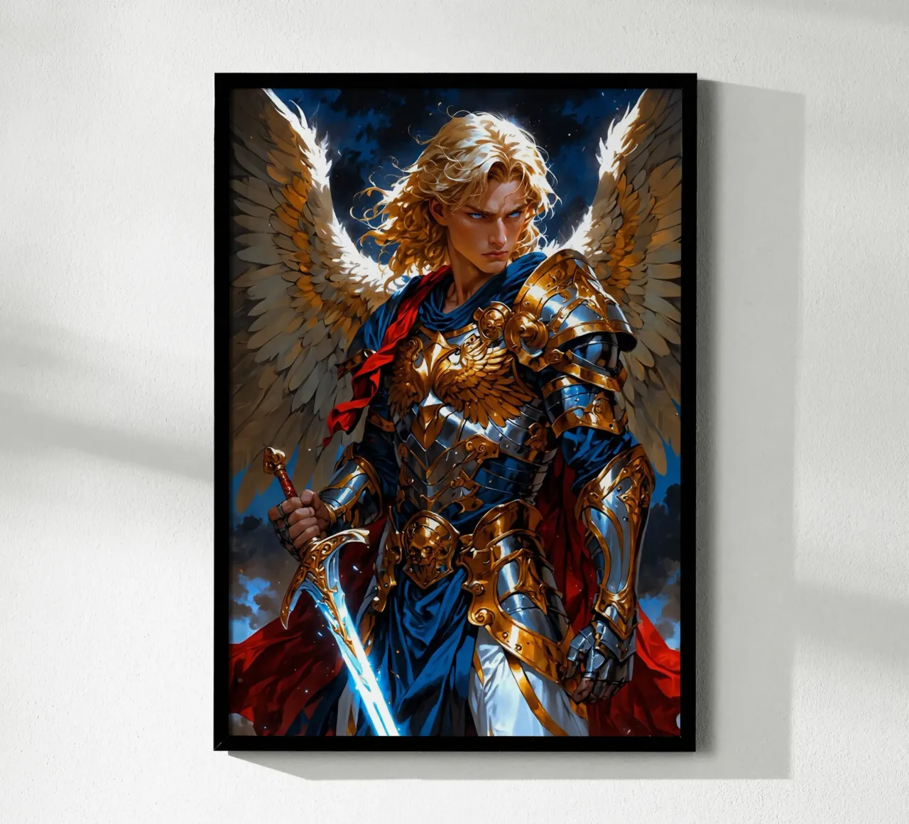Arcangelo alato con spada poster da Fleur de Lys