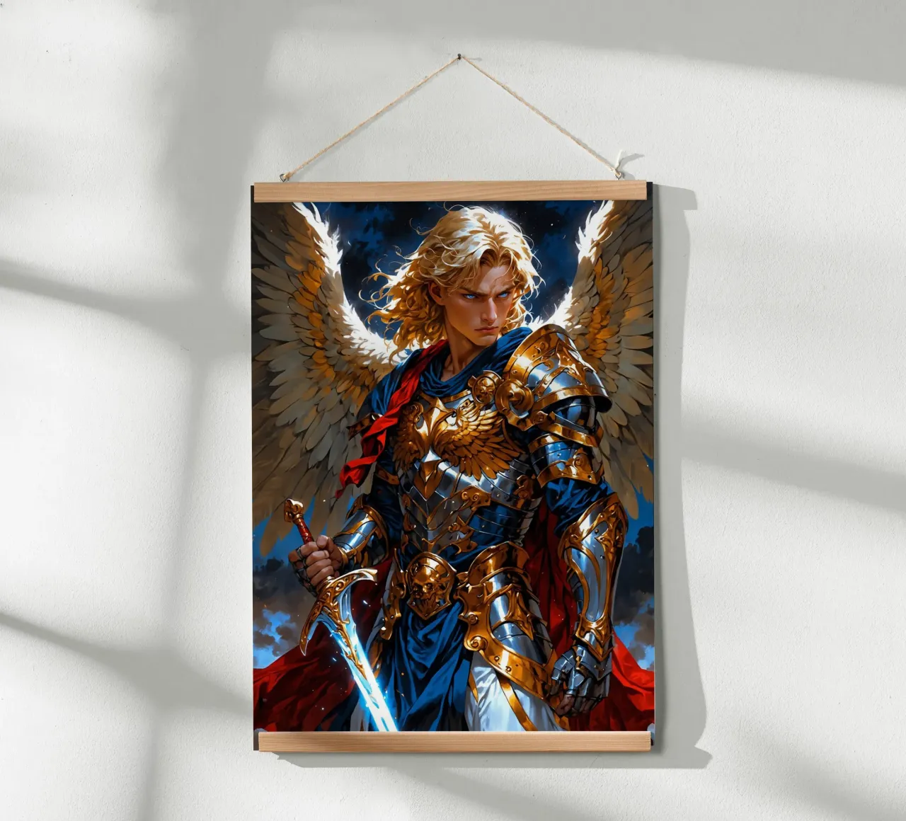 Arcangelo alato con spada poster da Fleur de Lys