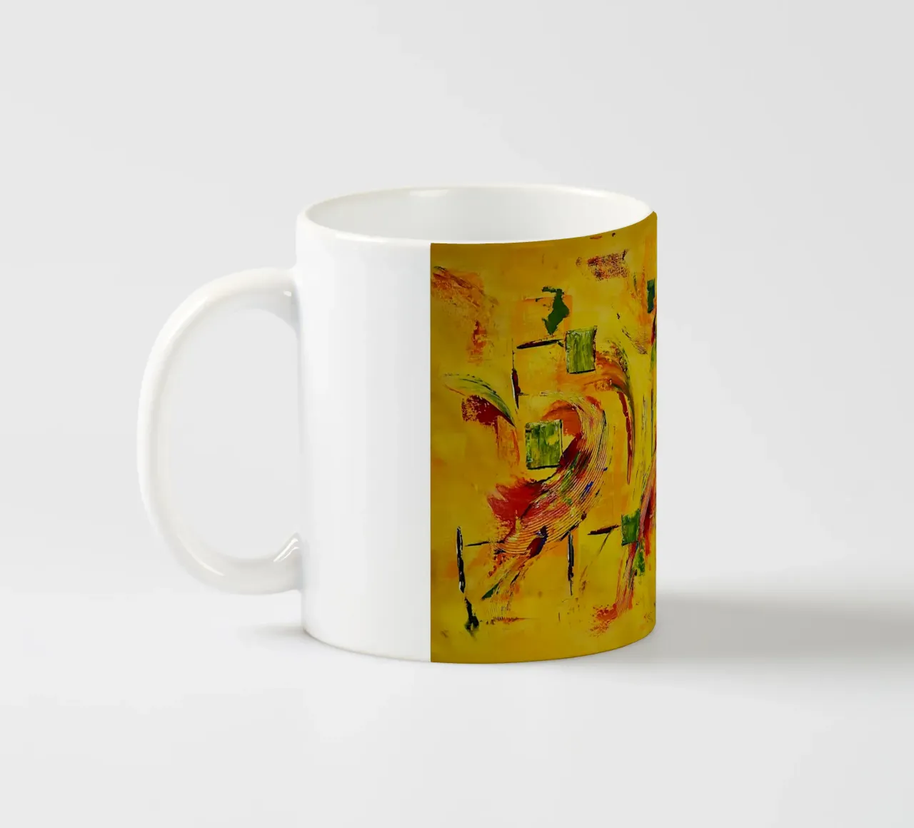 Large size 1. tazza in ceramica da Thierry Vobmann Abstract painting