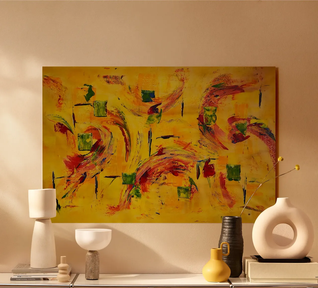 Large size 1. acrylic glass by Thierry Vobmann Abstract painting
