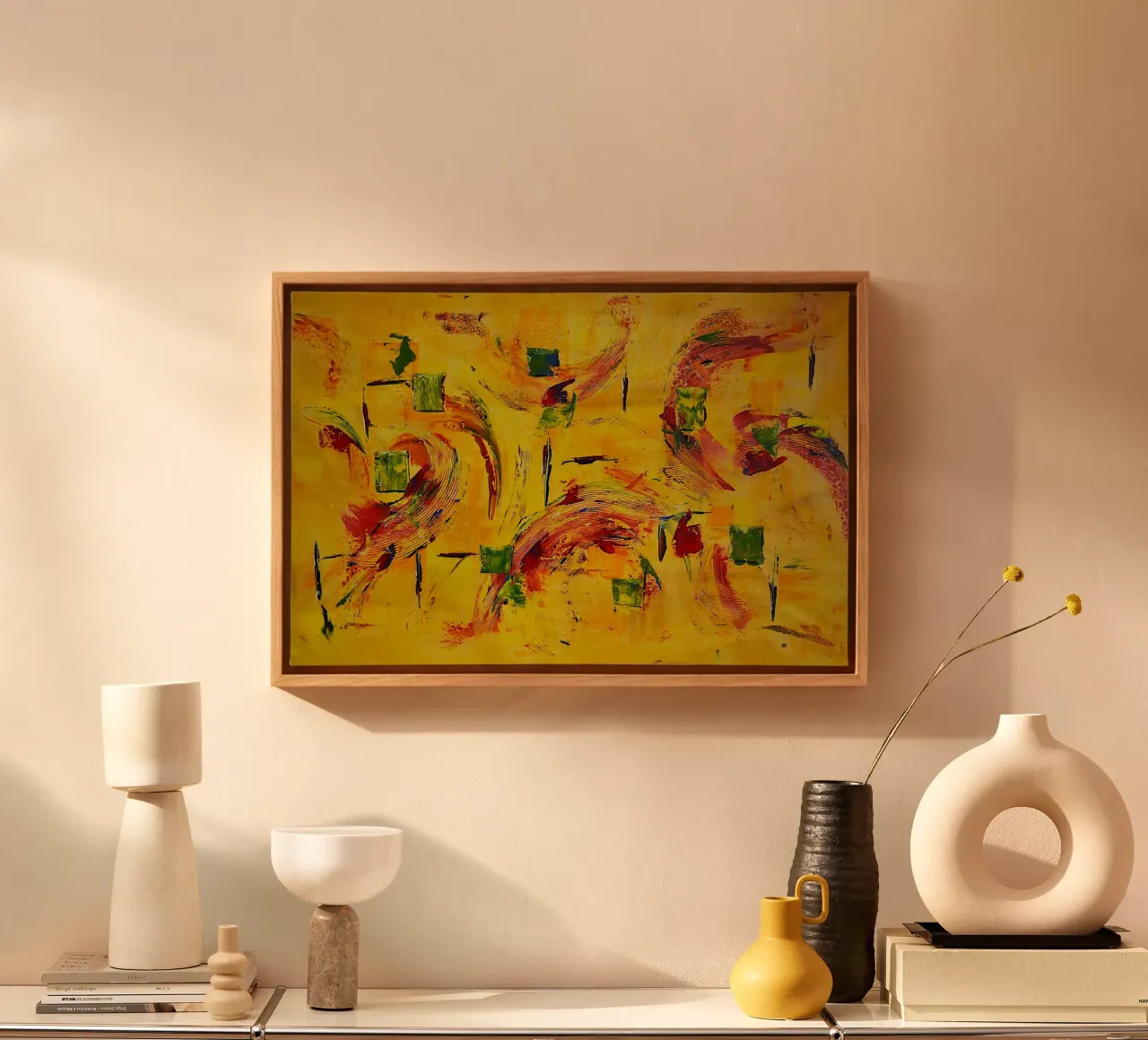 Large size. tela con Cornice a cassetta da Thierry Vobmann Abstract painting