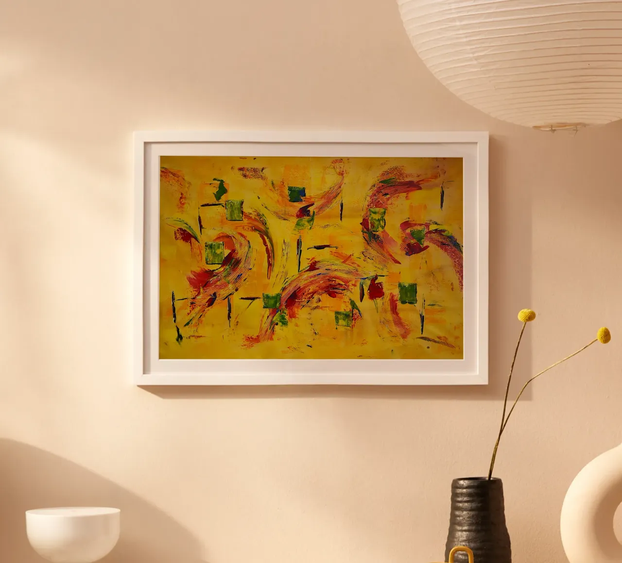 Large size. poster con telaio in plastica da Thierry Vobmann Abstract painting