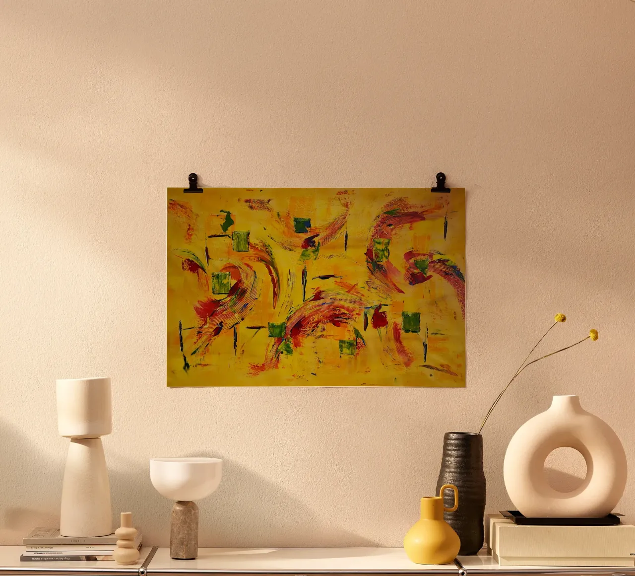 Large size. poster con telaio in plastica da Thierry Vobmann Abstract painting