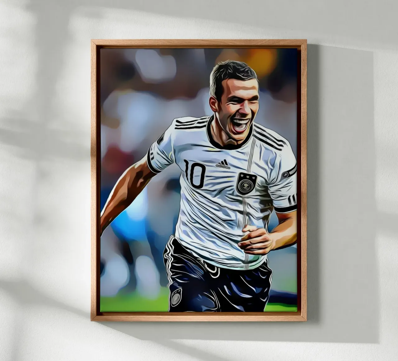Lukas Podolski tela con Cornice a cassetta da dark eagle
