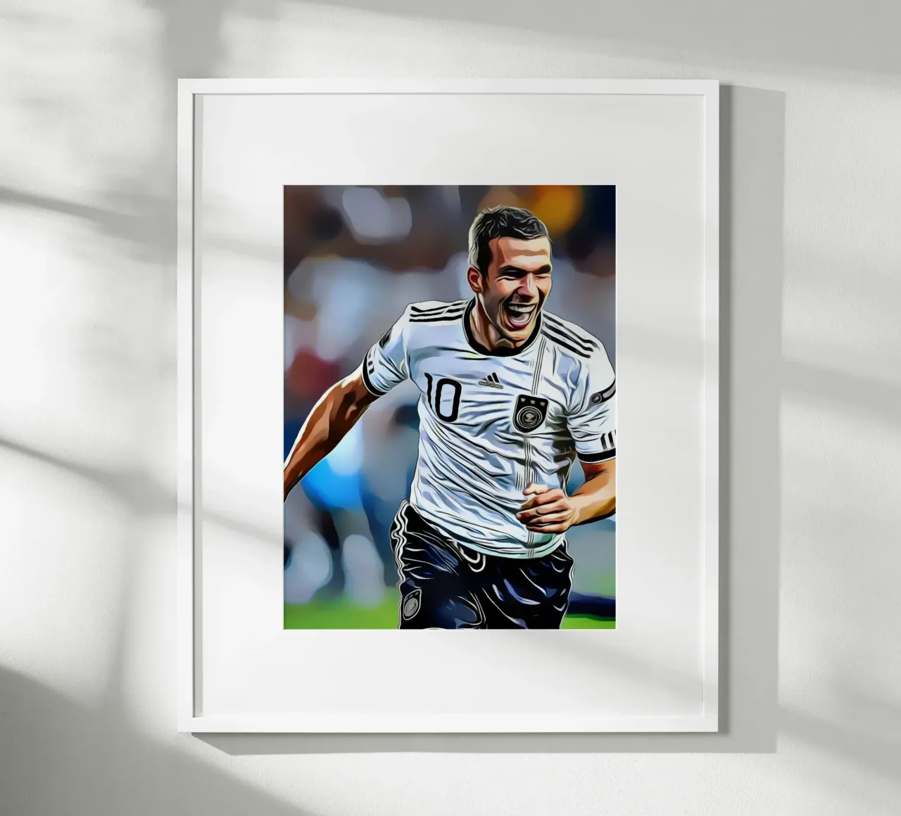 Lukas Podolski poster con telaio in legno da dark eagle