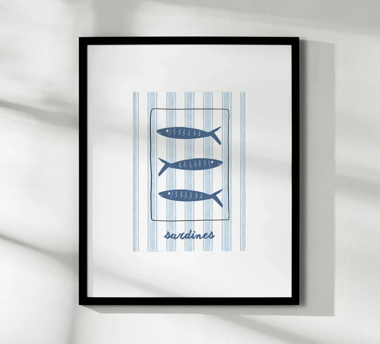 Sardines poster con telaio in plastica da PinkCandyWalls