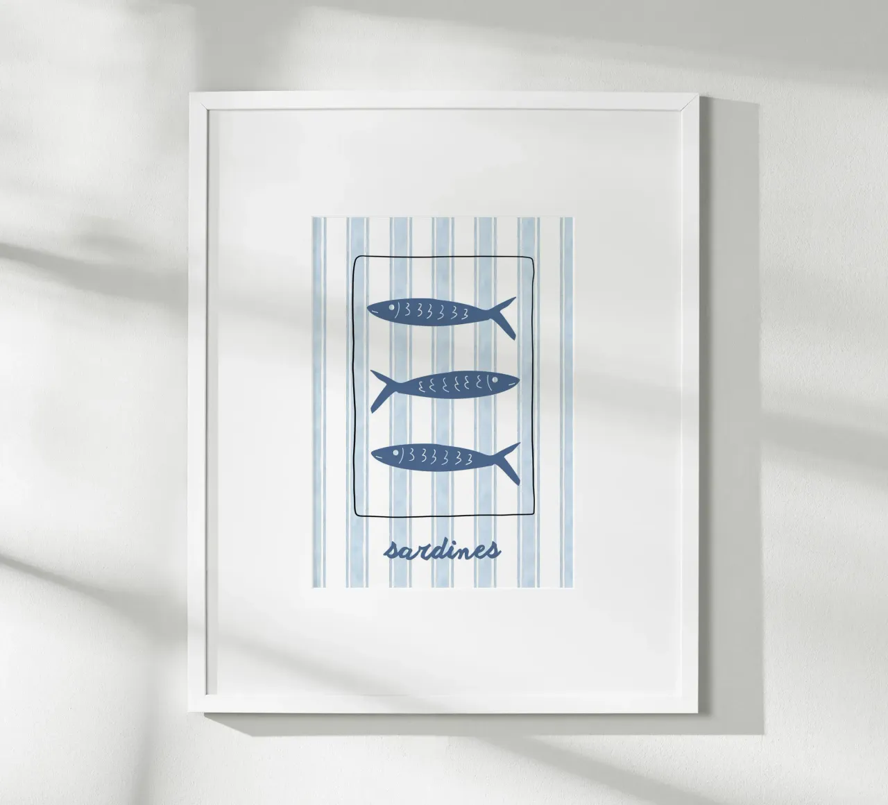 Sardines poster con telaio in plastica da PinkCandyWalls