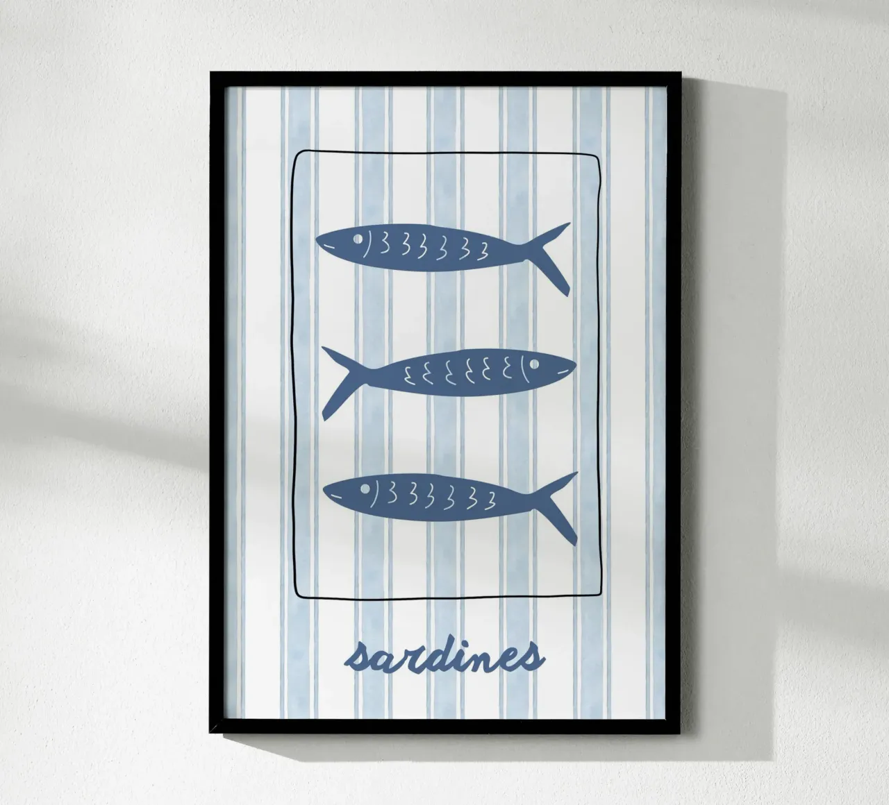 Sardines poster con telaio in plastica da PinkCandyWalls