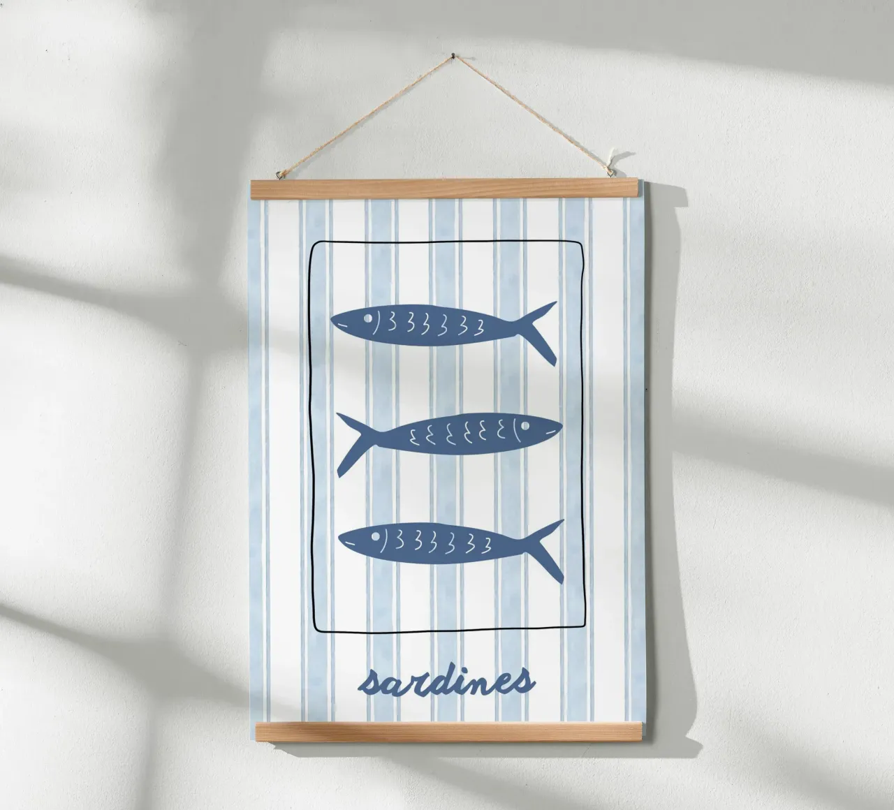 Sardines poster con telaio in plastica da PinkCandyWalls