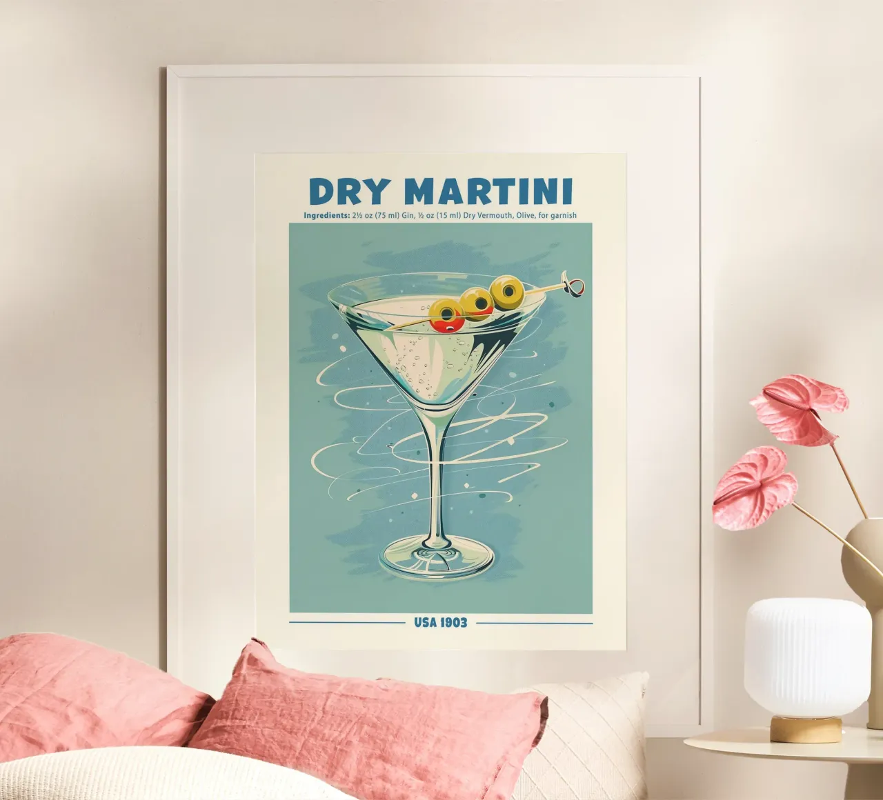 Martini Dry, USA 1903 poster da hanna shop