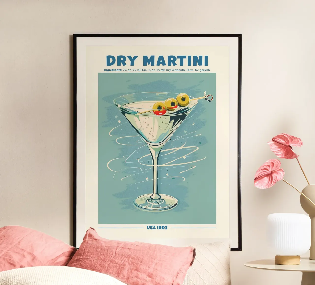 Martini Dry, USA 1903 poster da hanna shop