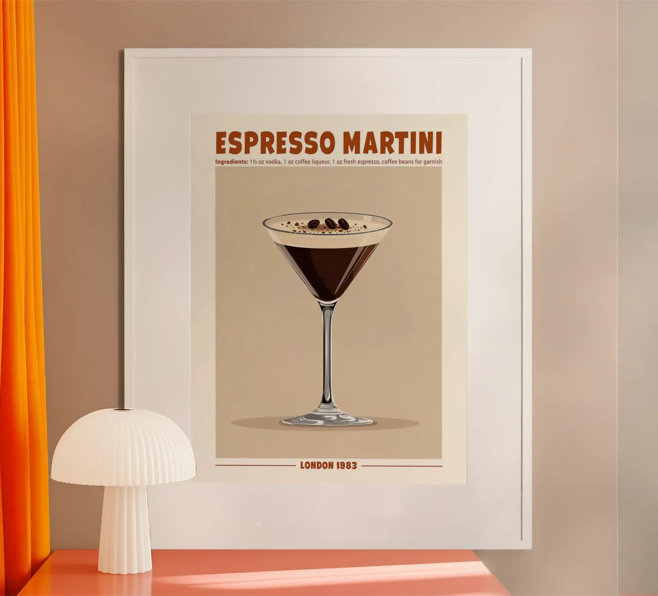 Espresso Martini, London 1983 poster da hanna shop