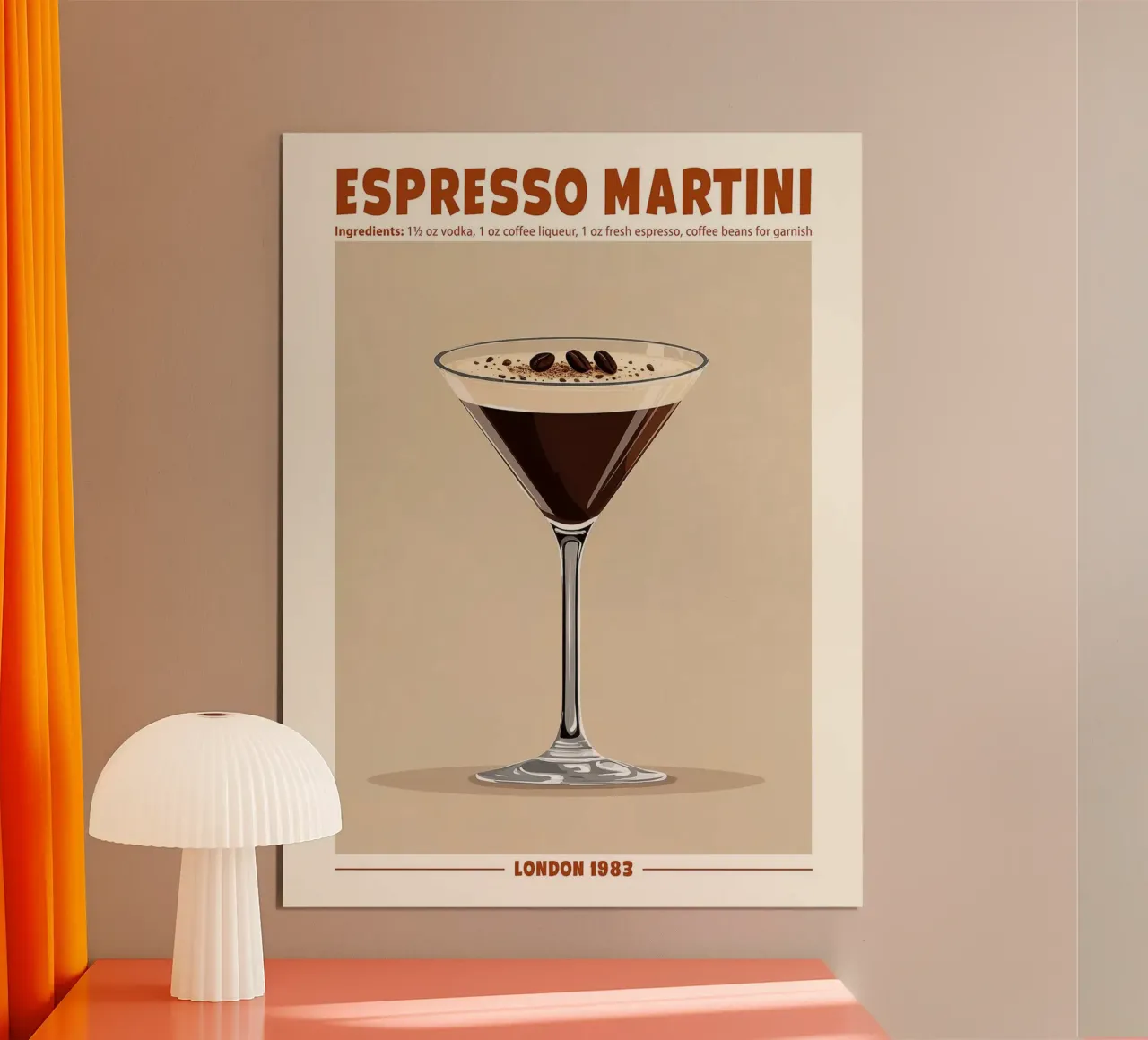 Espresso Martini, London 1983 poster da hanna shop