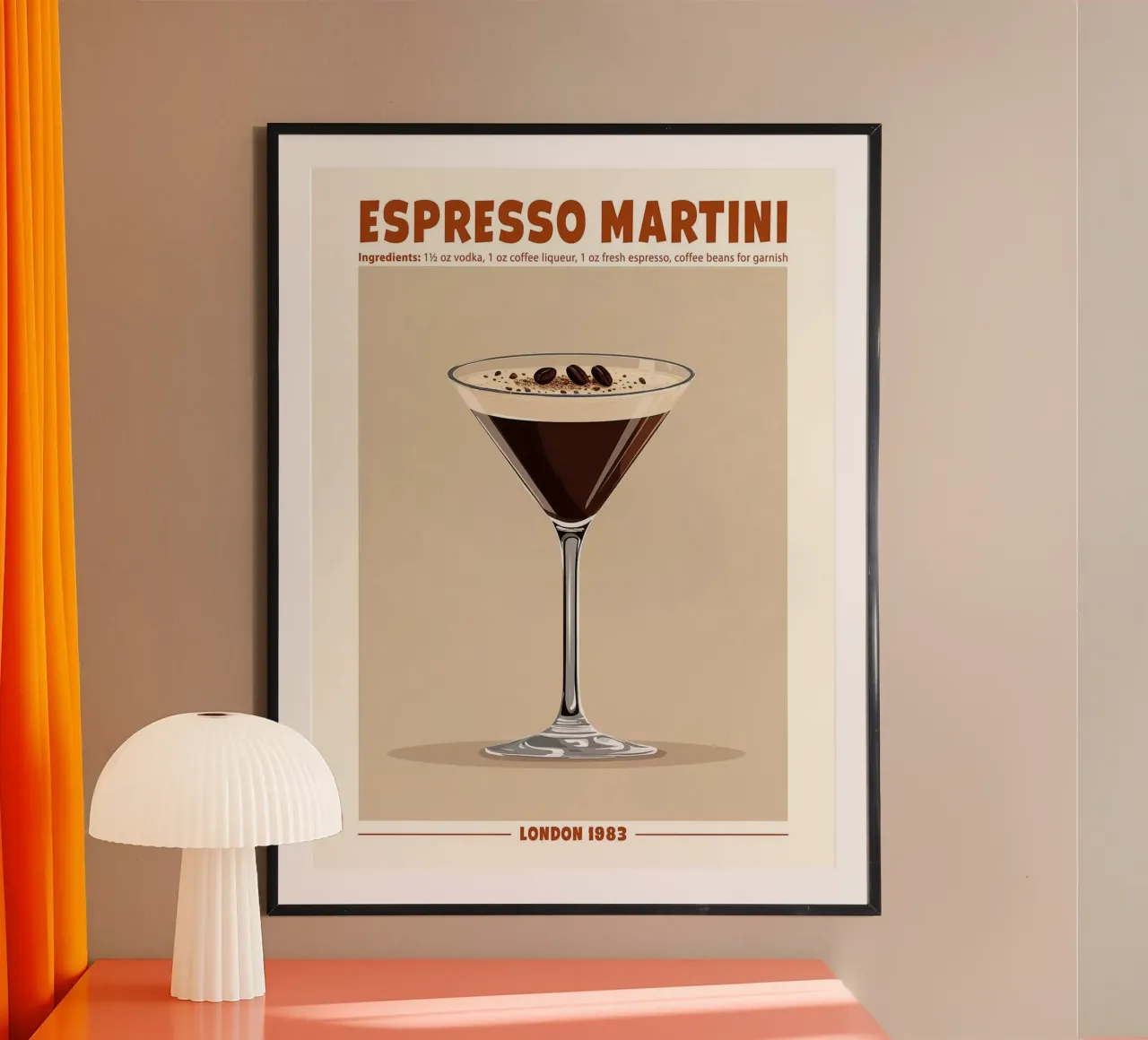 Espresso Martini, London 1983 poster da hanna shop
