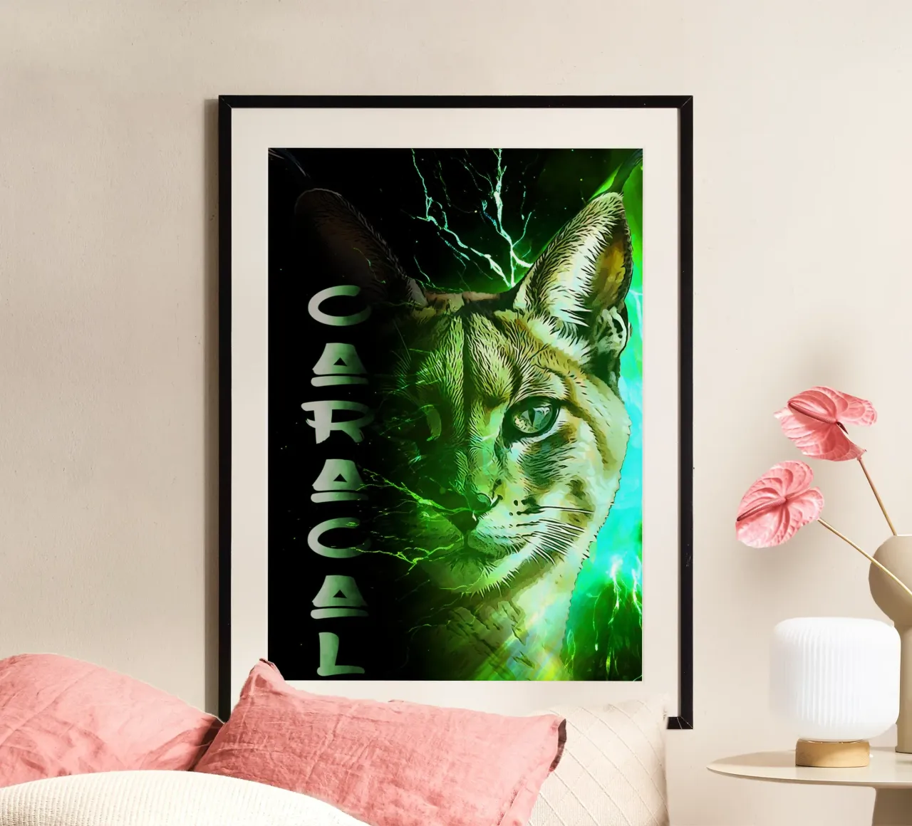 1001 aura art caracal poster da aank1001