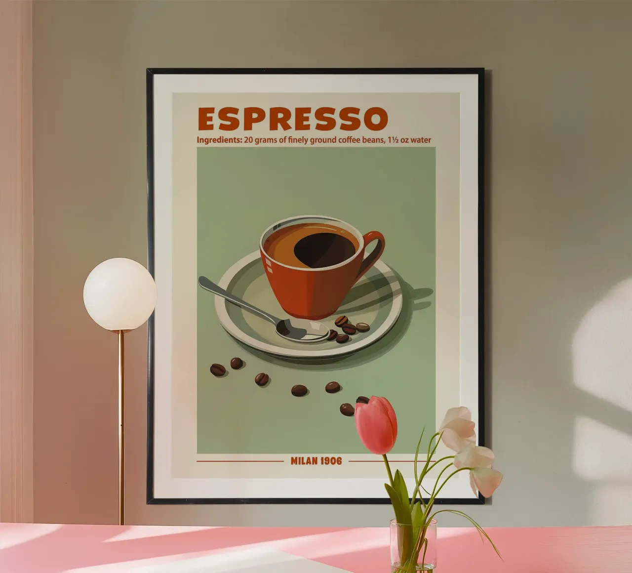 Espresso, Mailand 1906 Poster von hanna shop