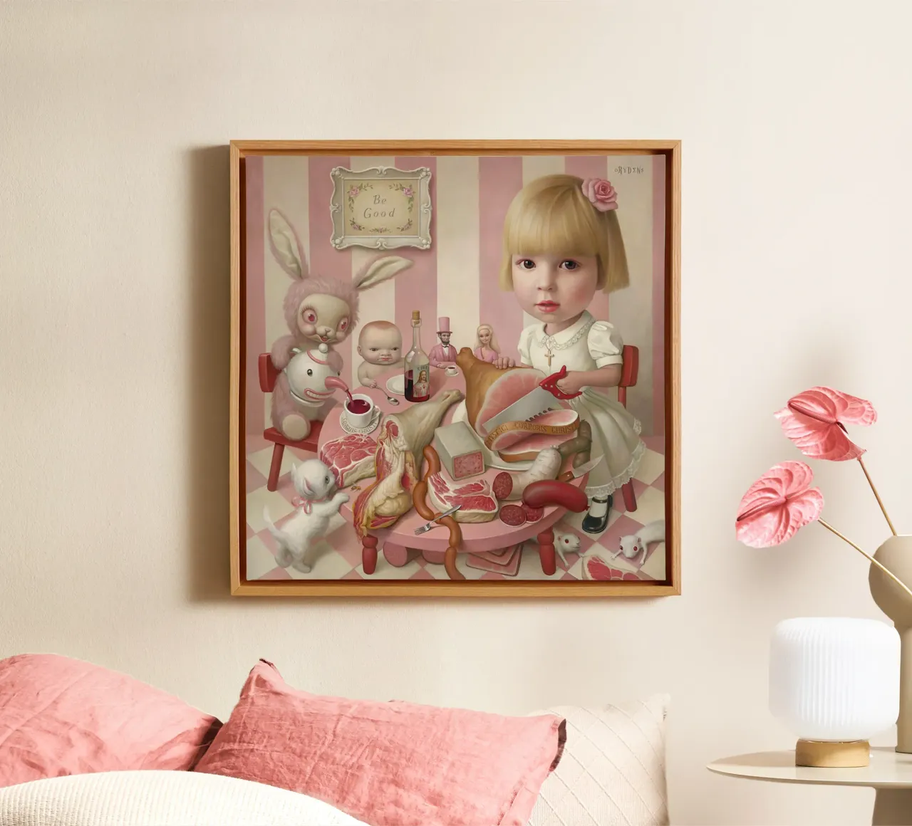 The Butcher canvas with Floater frame by Chistov Shops