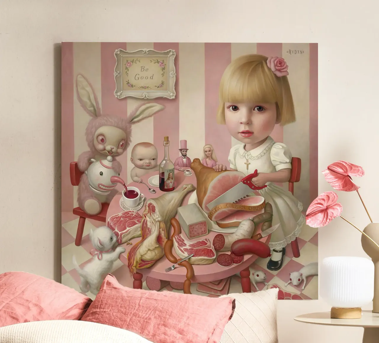 The Butcher canvas with Floater frame by Chistov Shops
