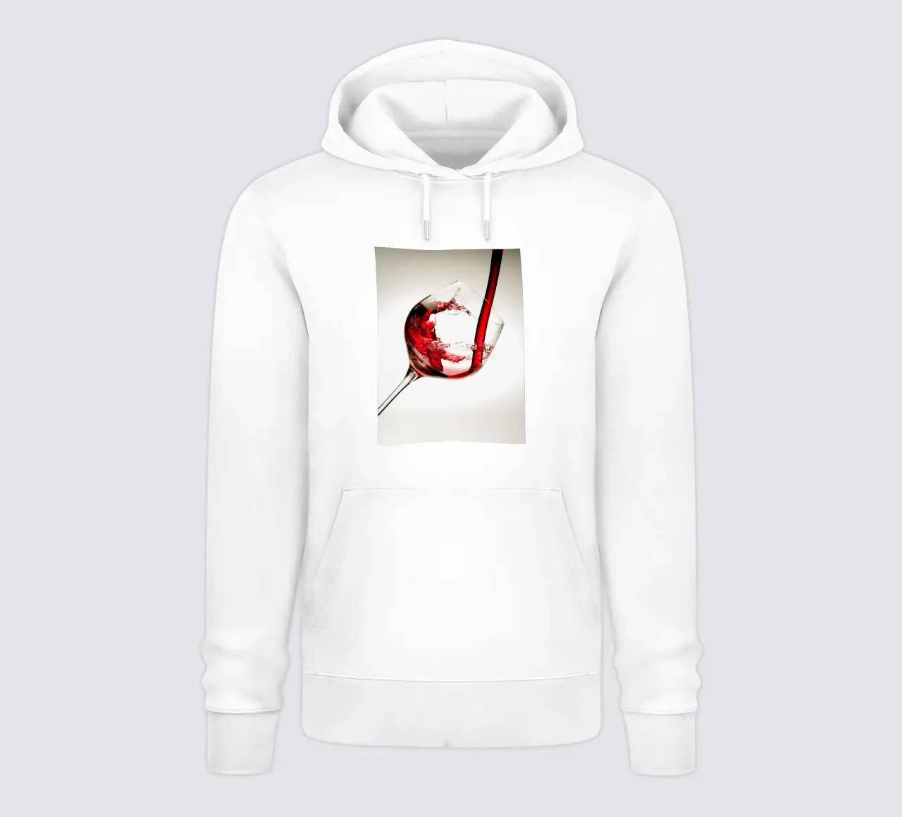 Vino rosso in un bicchiere felpa con cappuccio da hanna shop
