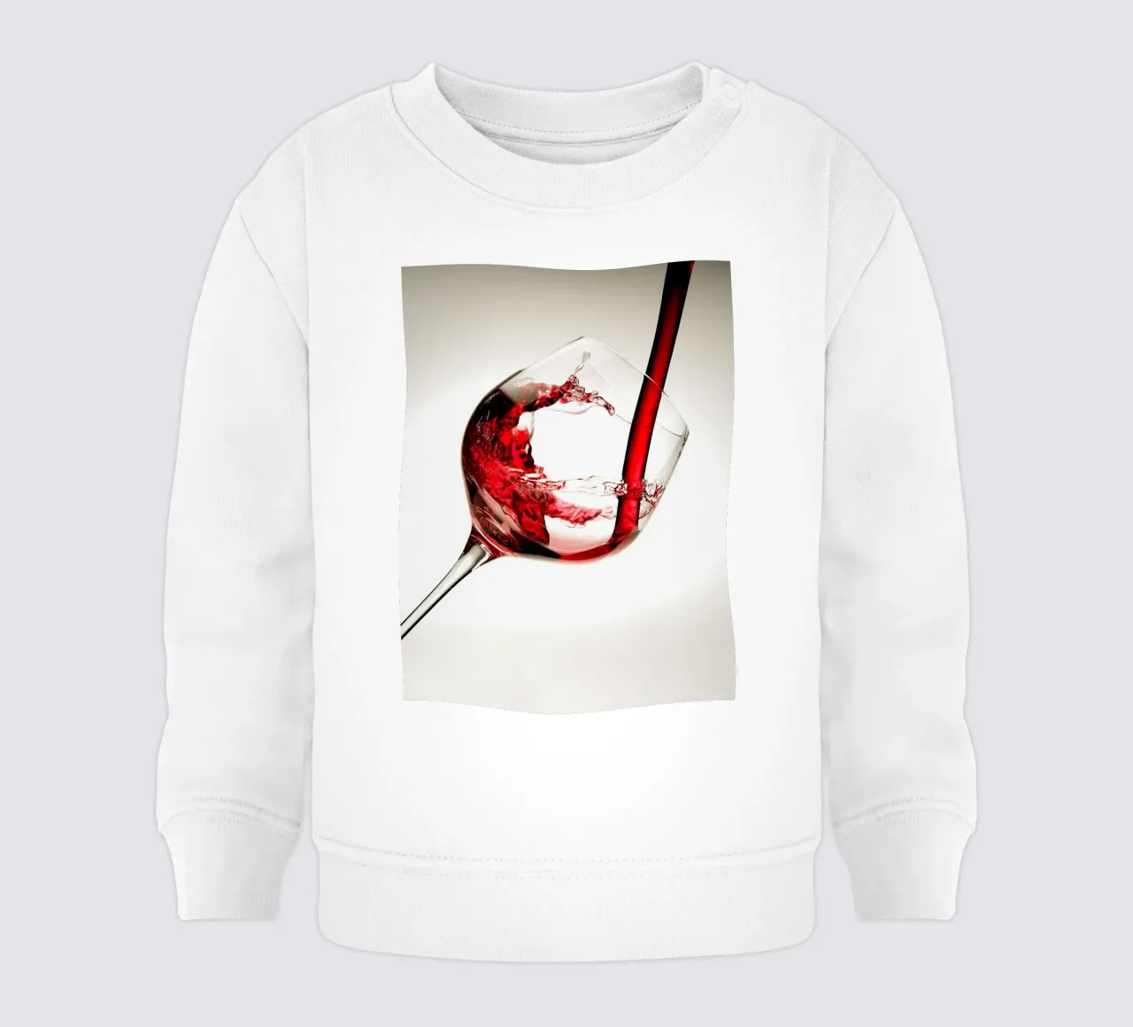 Vino rosso in un bicchiere felpa neonato da hanna shop