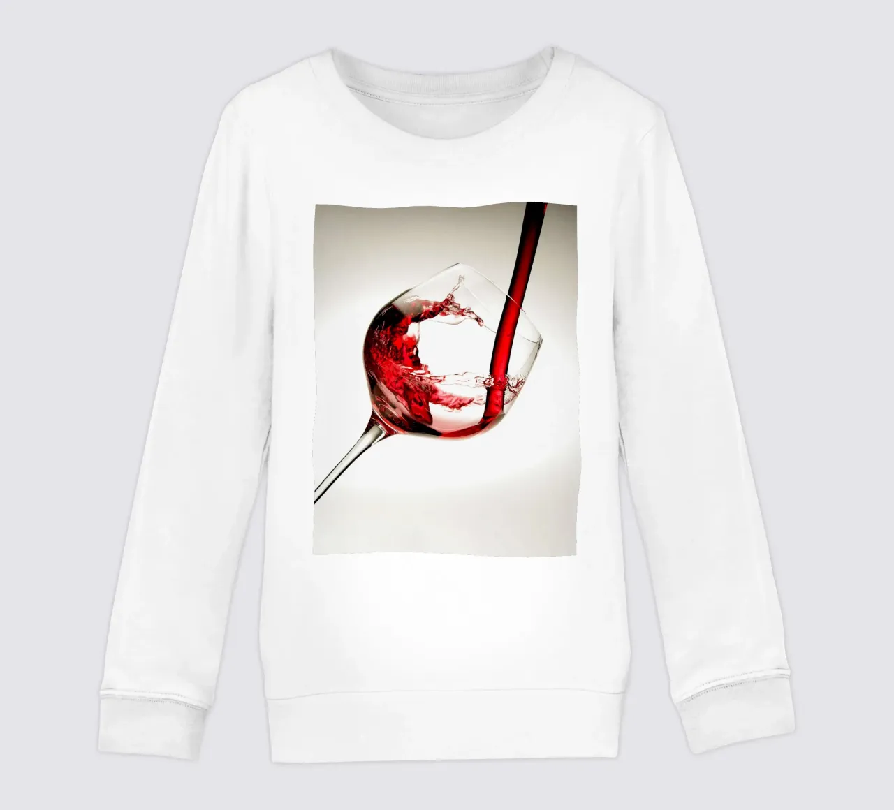 Vino rosso in un bicchiere felpa bambino da hanna shop