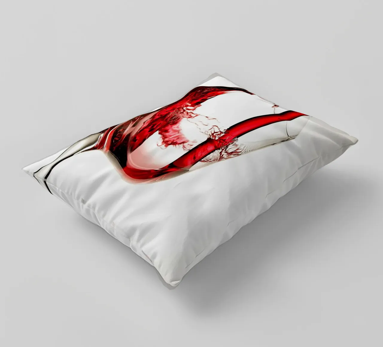 Vino rosso in un bicchiere cuscino da hanna shop