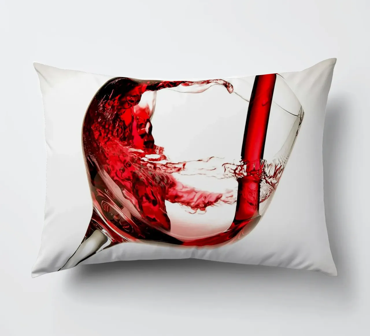 Vino rosso in un bicchiere cuscino da hanna shop