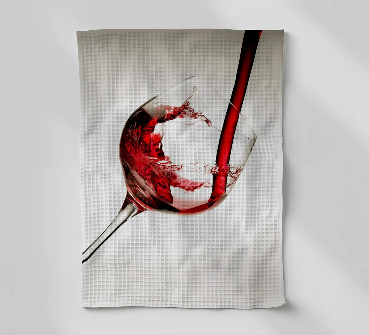 Vino rosso in un bicchiere canovaccio da cucina da hanna shop