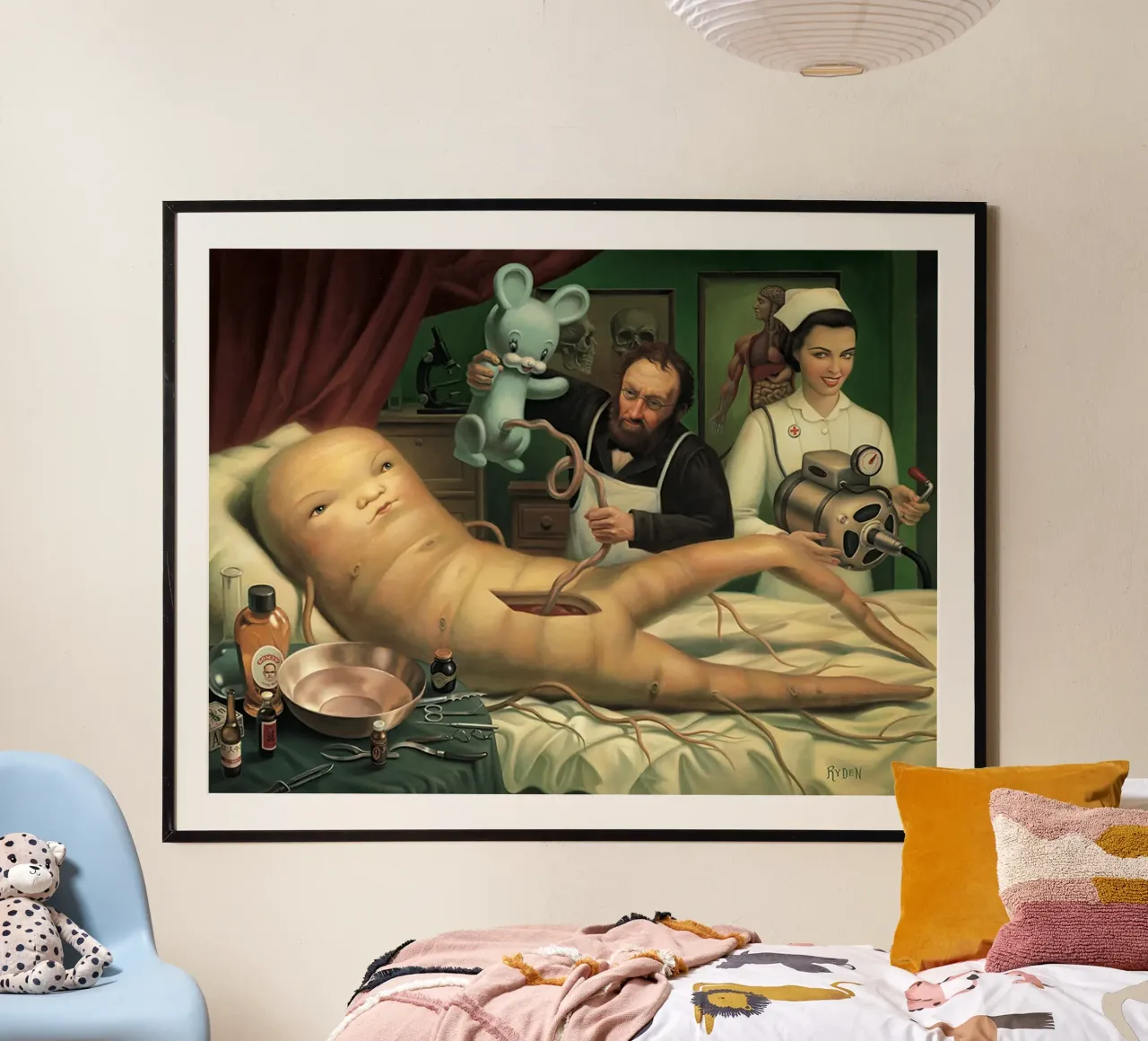 La nascita poster con telaio in alluminio da Chistov Shops