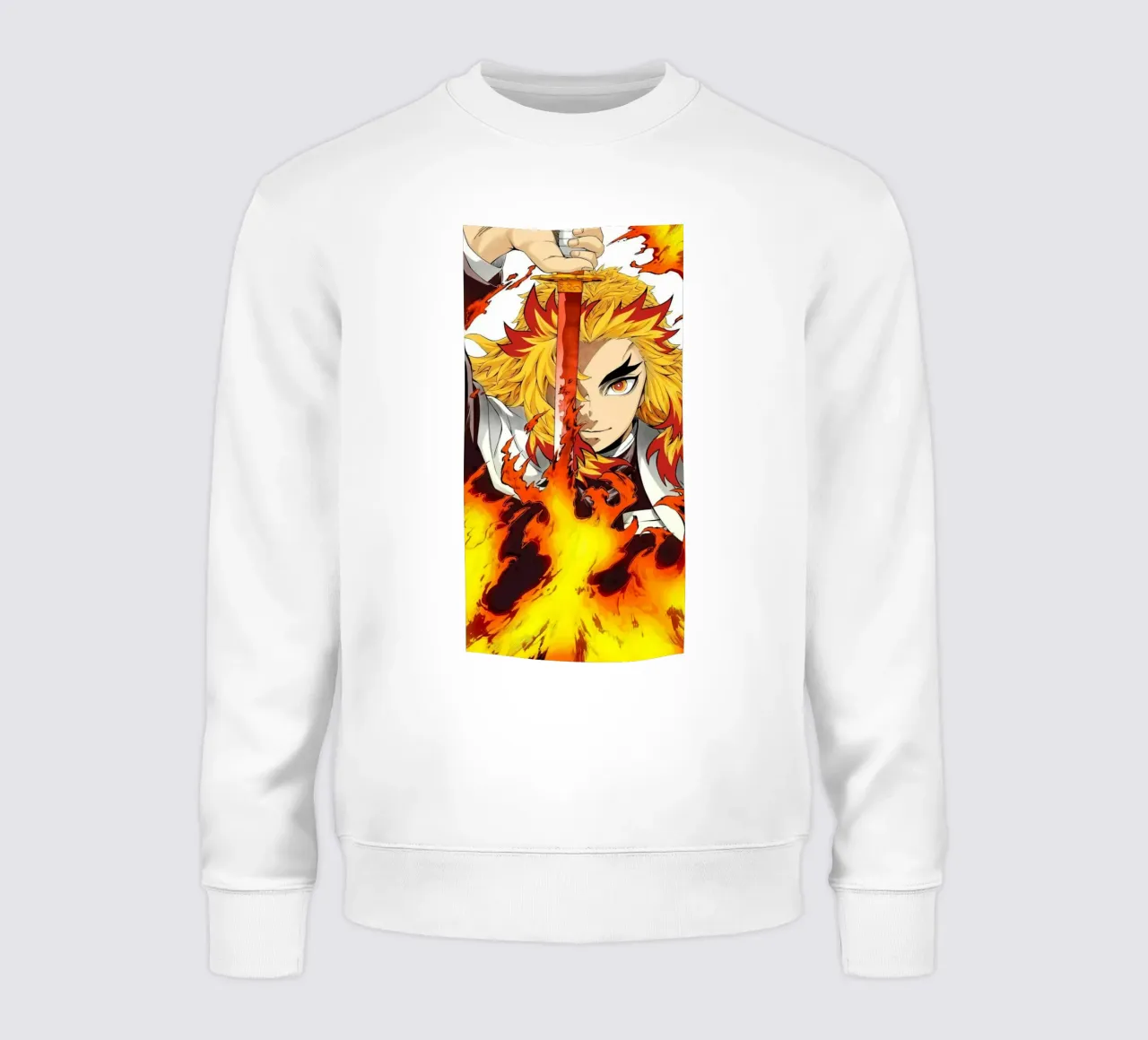 Kyojuro Rengoku Kimetsu No Yaiba Classico felpa da igoshartwrks