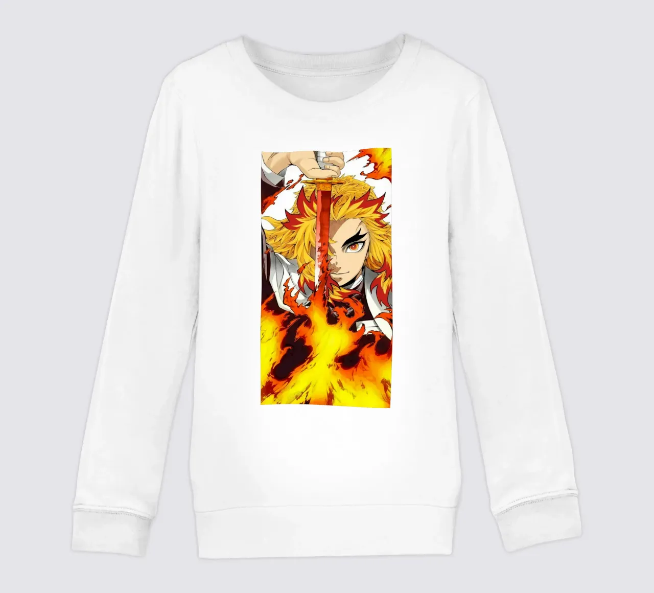 Kyojuro Rengoku Kimetsu No Yaiba Classico felpa bambino da igoshartwrks