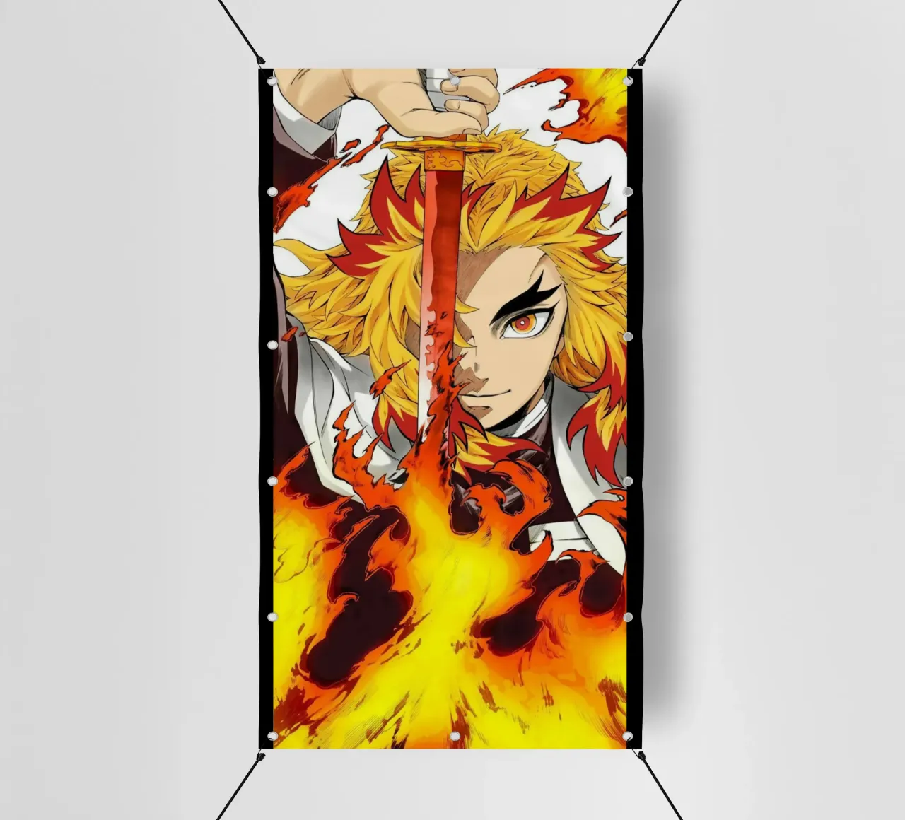 Kyojuro Rengoku Kimetsu No Yaiba Classico telo in pvc da igoshartwrks