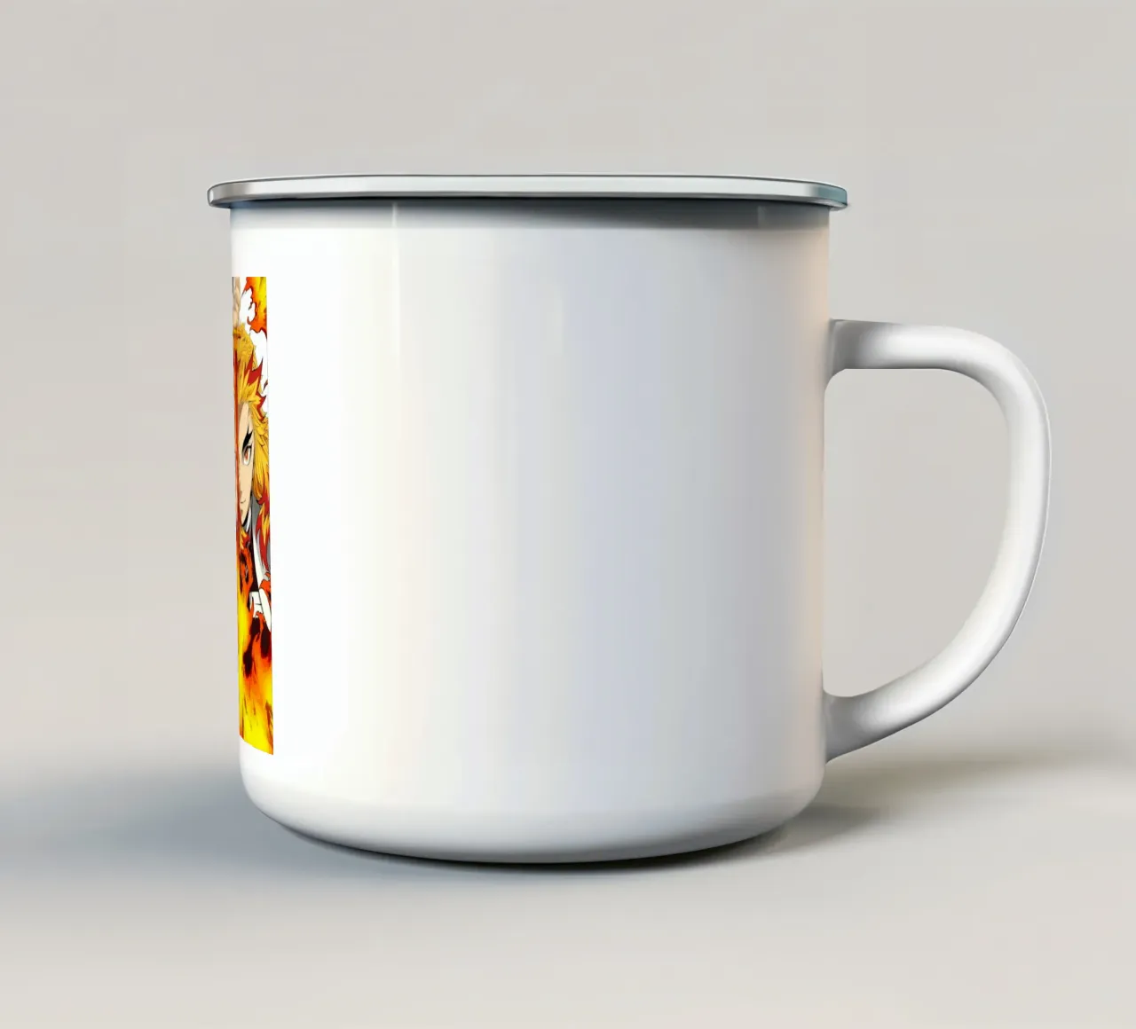 Kyojuro Rengoku Kimetsu No Yaiba Classico tazza in smalto da igoshartwrks
