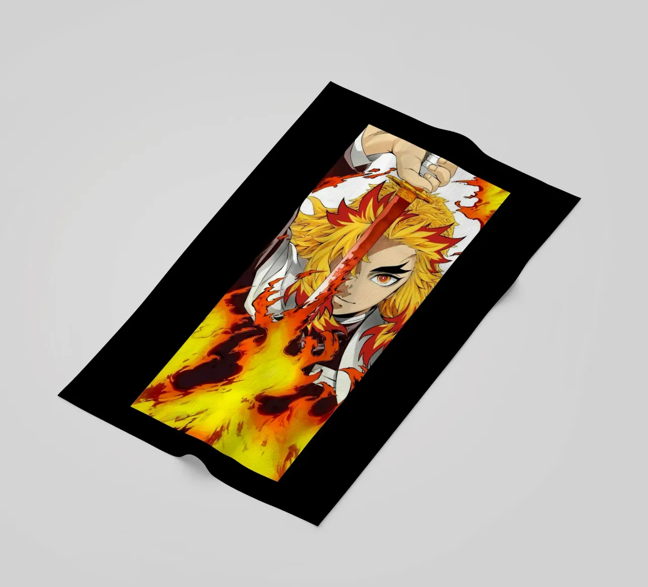 Kyojuro Rengoku Kimetsu No Yaiba Classico telo mare da igoshartwrks