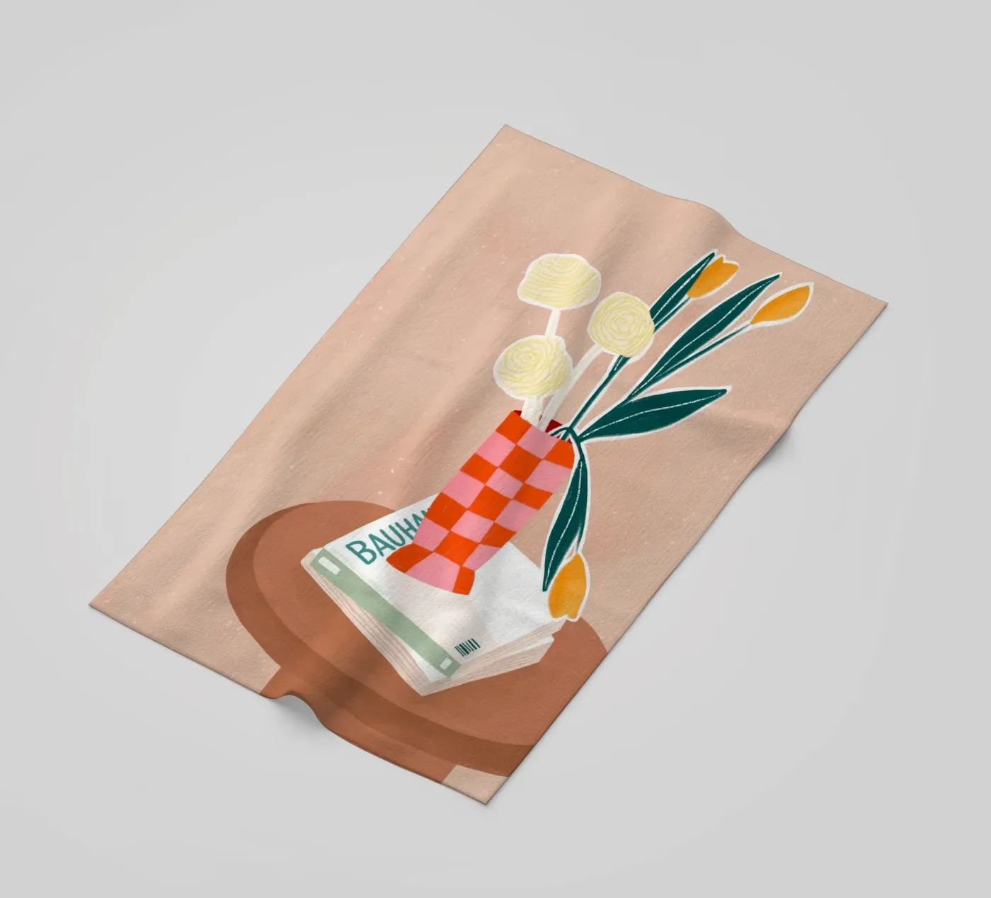 Checkered Vase telo mare da Bea Mueller