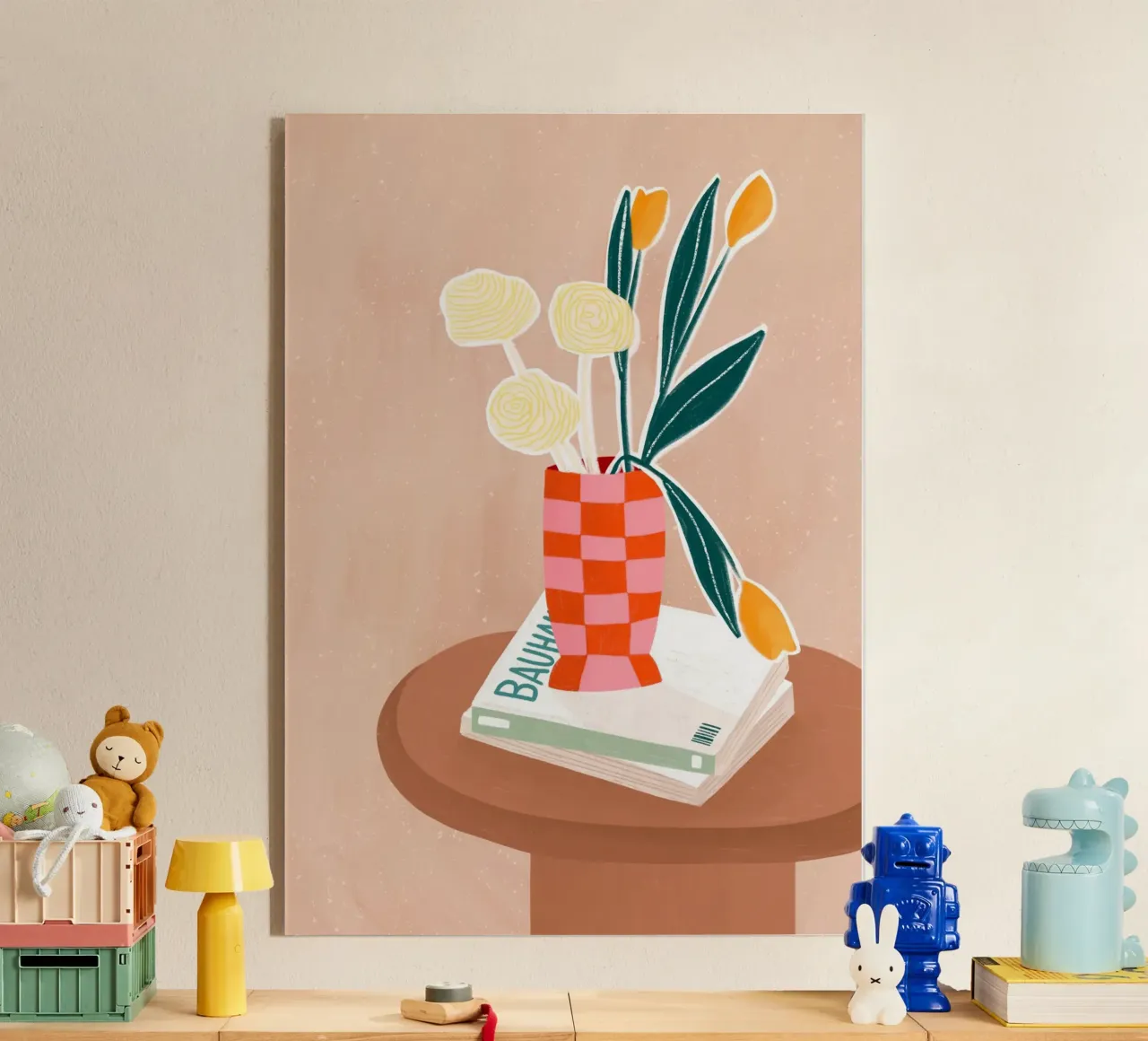 Checkered Vase plexiglass da Bea Mueller