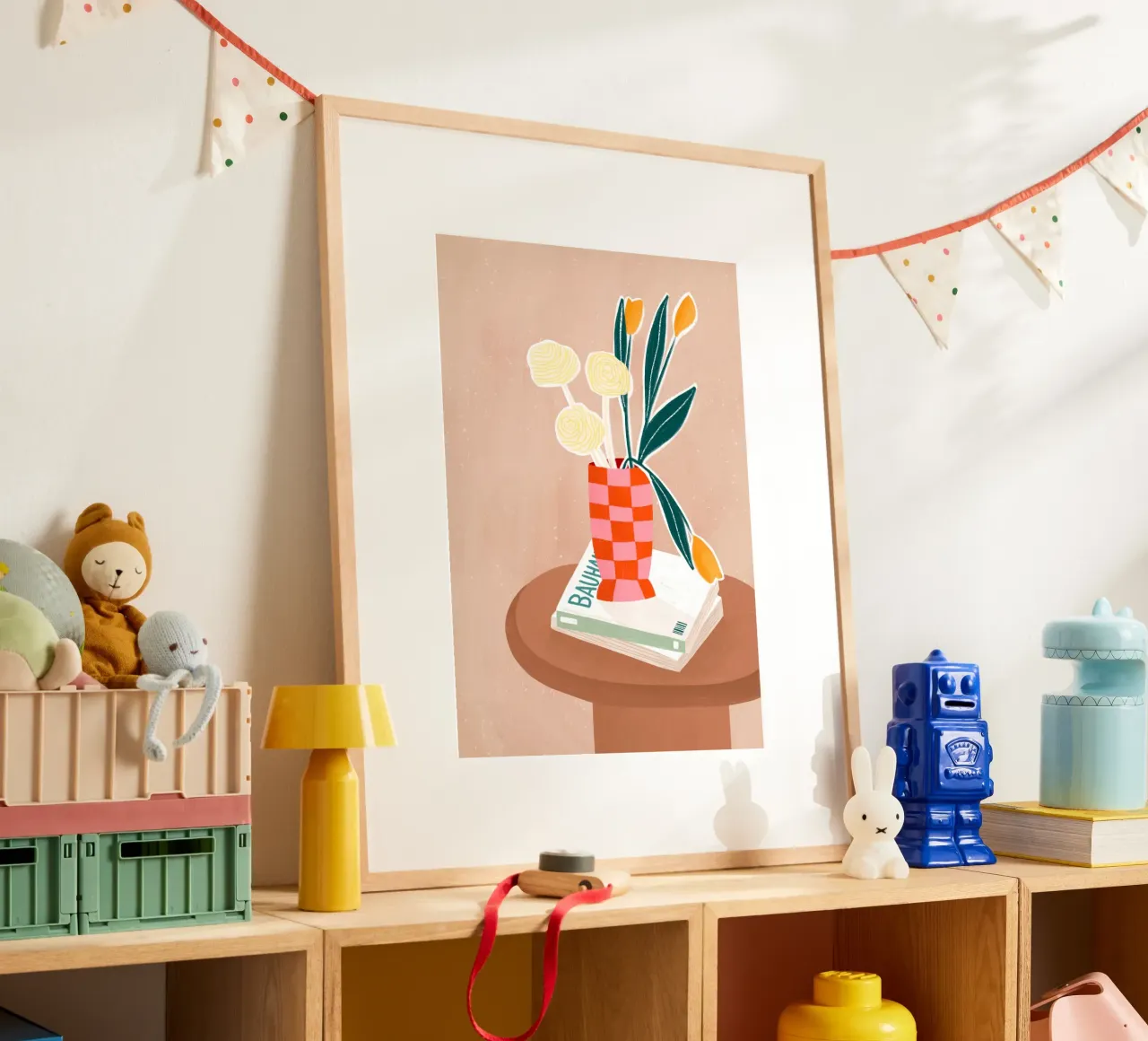 Checkered Vase poster da Bea Mueller