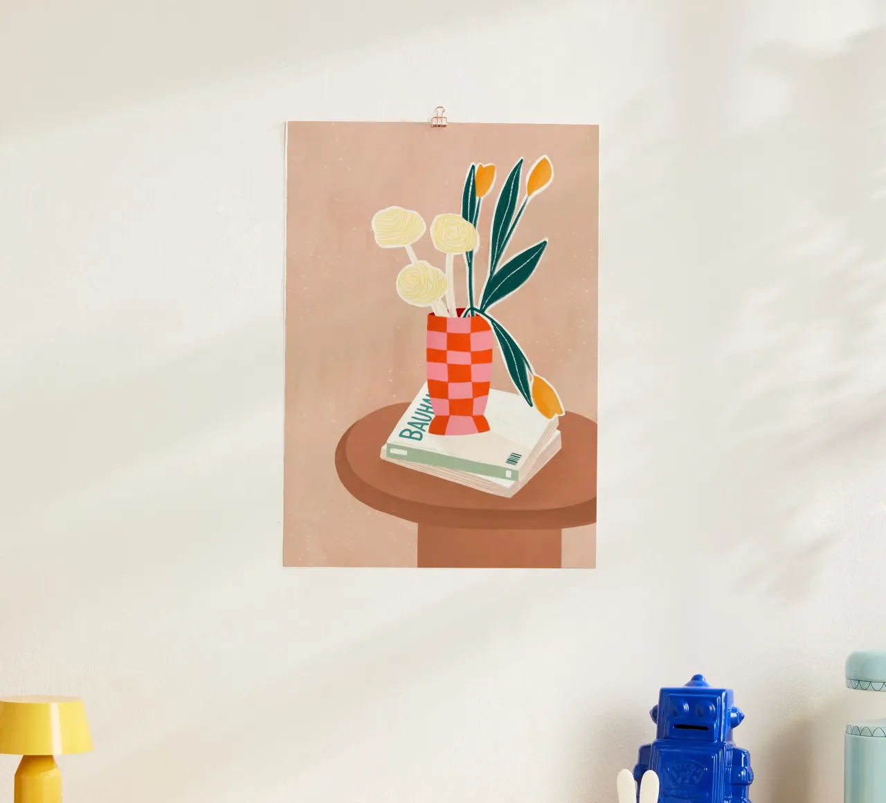 Checkered Vase poster da Bea Mueller